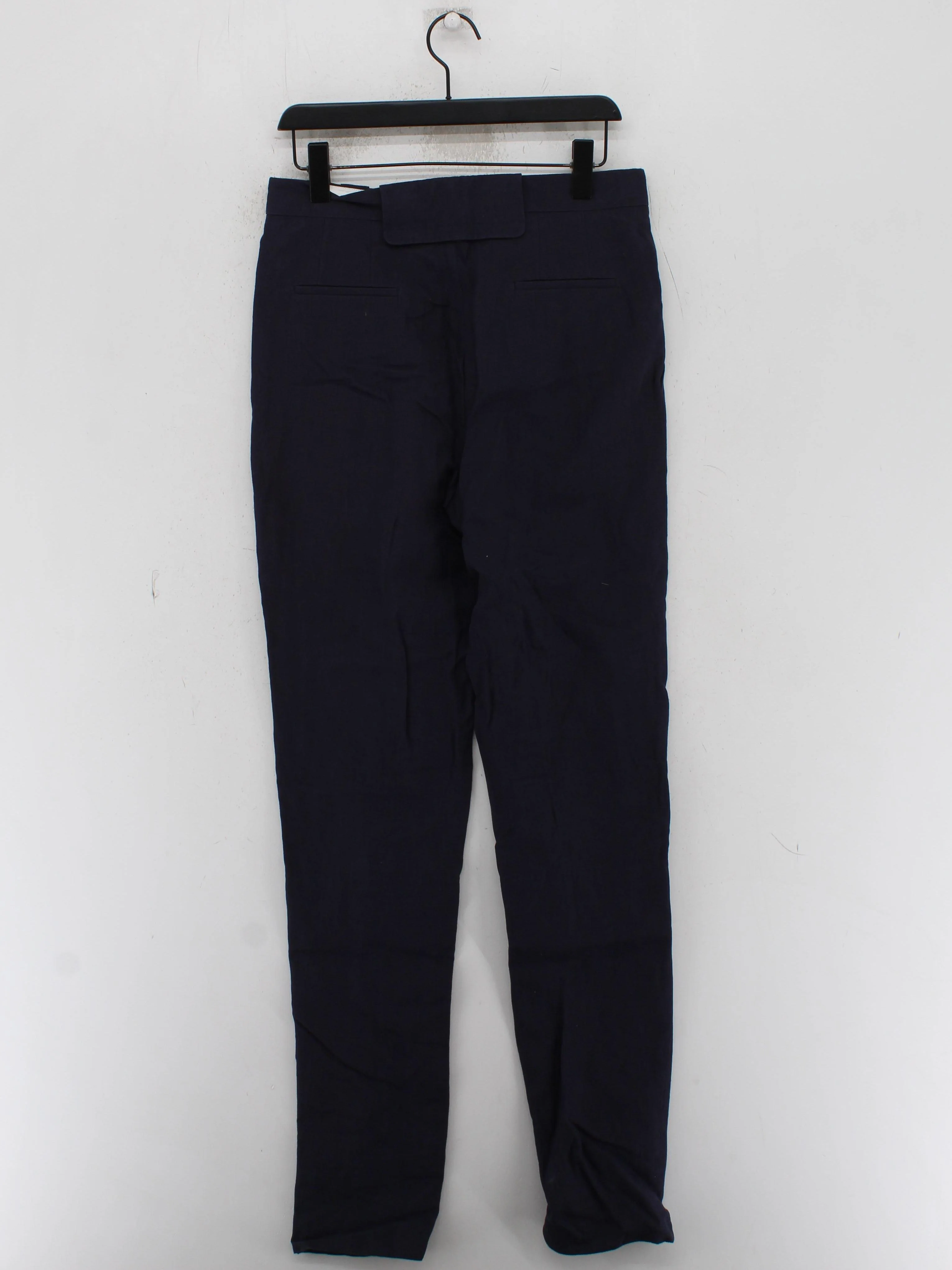 Paul Smith Women's Trousers UK 12 Blue Wool with Cotton, Other Tapered Chino - Image 2
