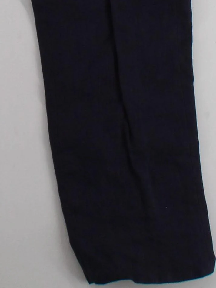 Paul Smith Women's Trousers UK 12 Blue Wool with Cotton, Other Tapered Chino - Image 4