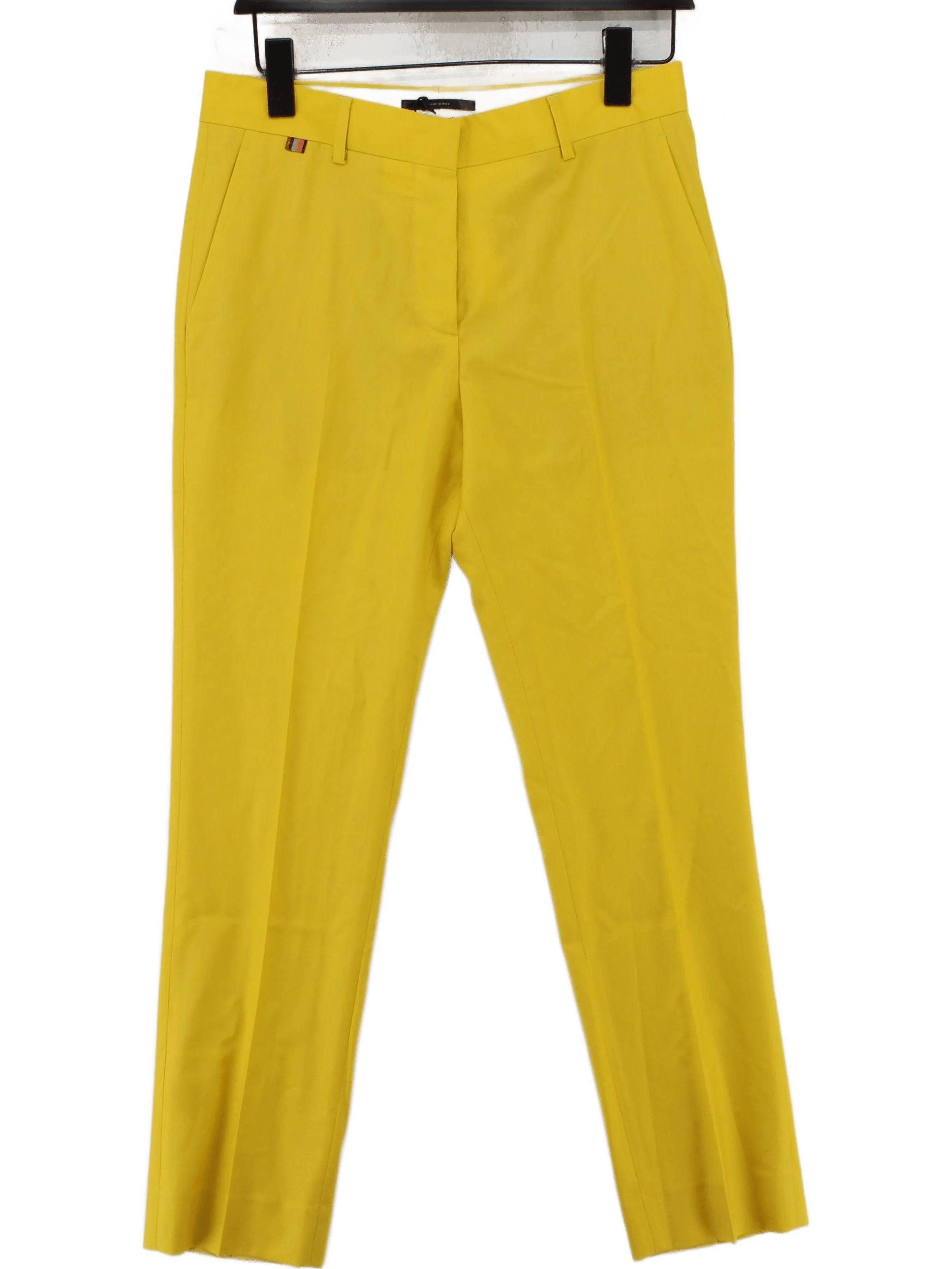 Paul Smith Women's Trousers UK 12 Yellow 100% Wool Straight Chino New with tags