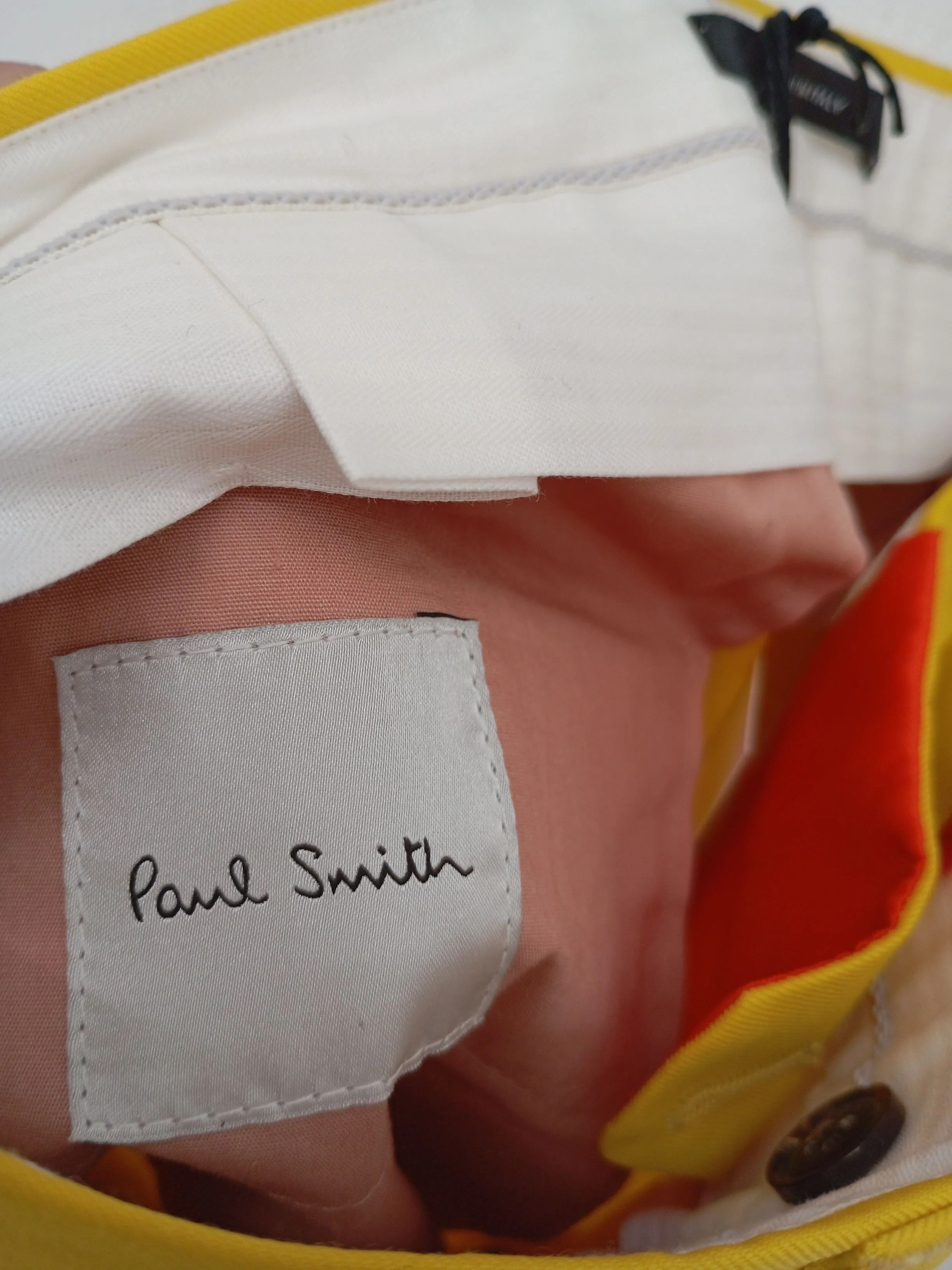 Paul Smith Women's Trousers UK 12 Yellow 100% Wool Straight Chino New with tags - Image 5