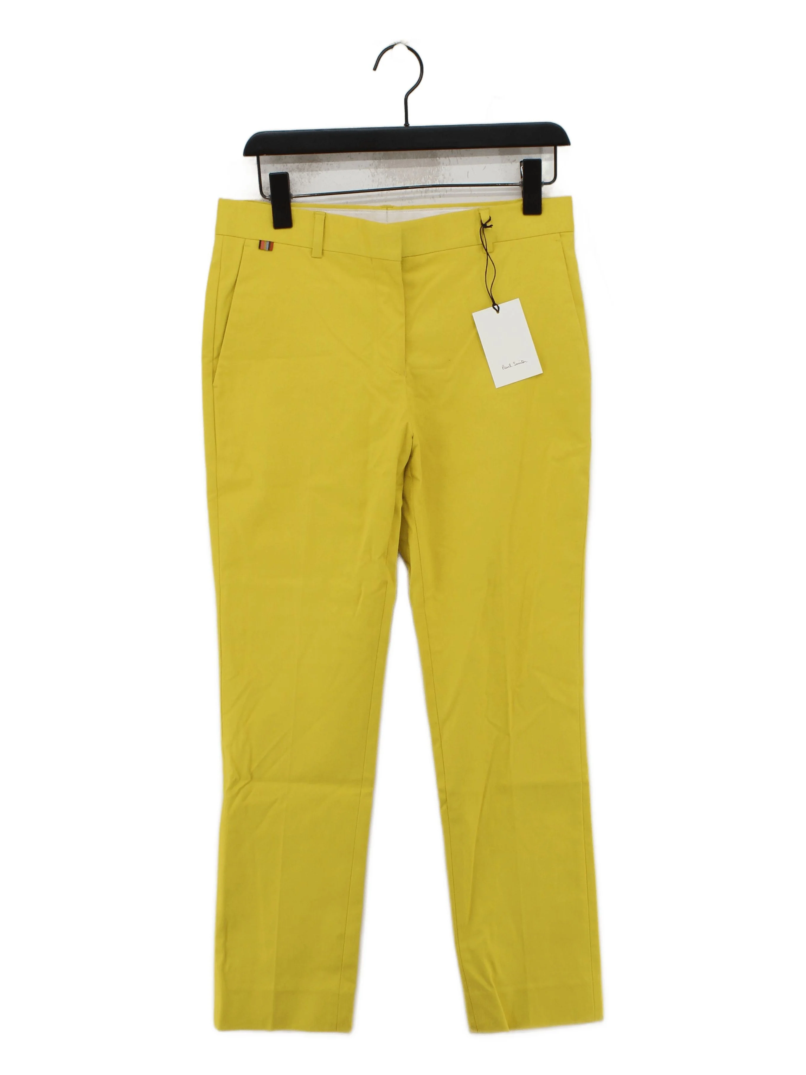 Paul Smith Women's Trousers UK 12 Yellow Cotton New with tags