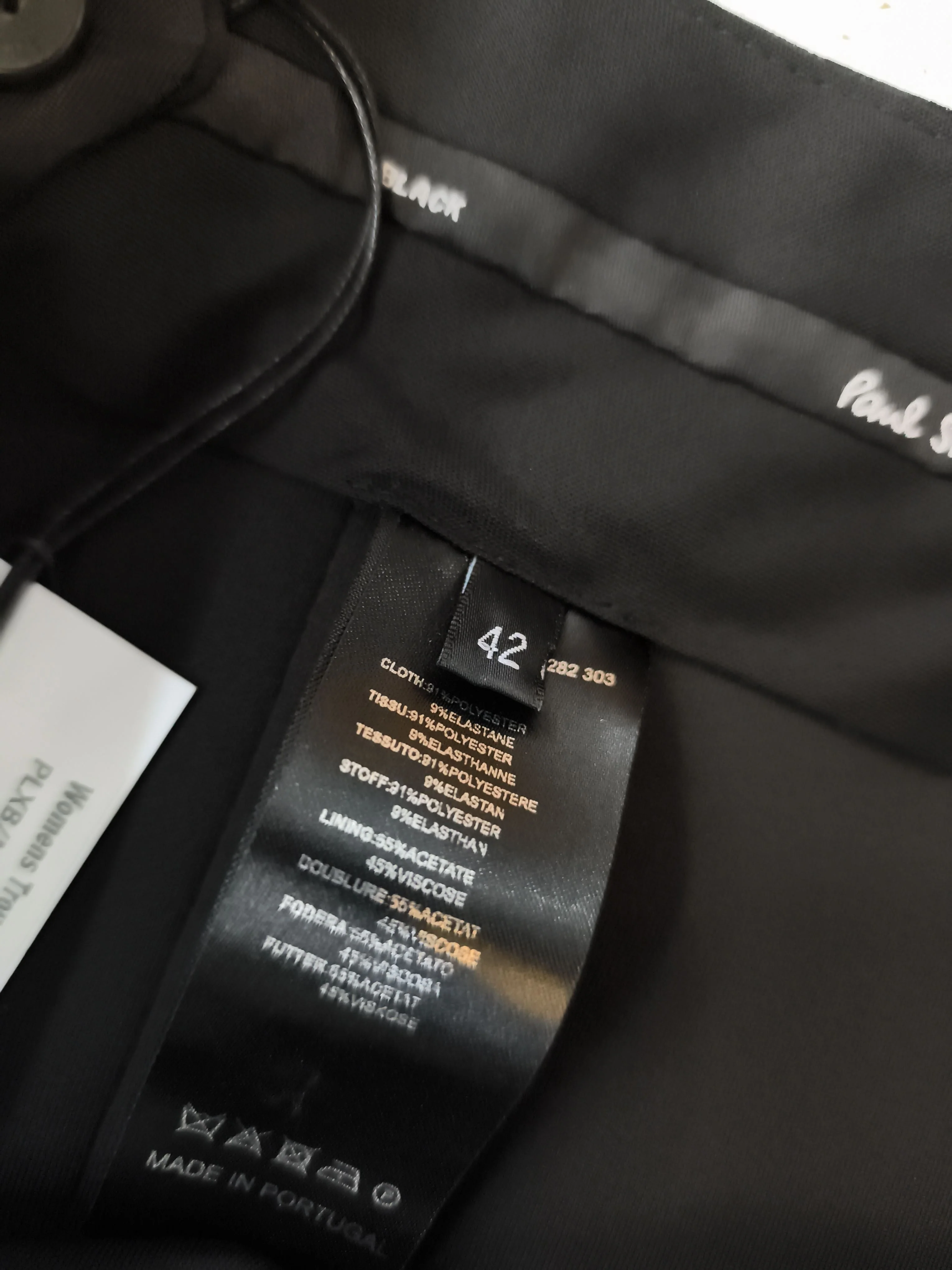Paul Smith Women's Trousers UK 14 Black Polyester New with tags - Image 6
