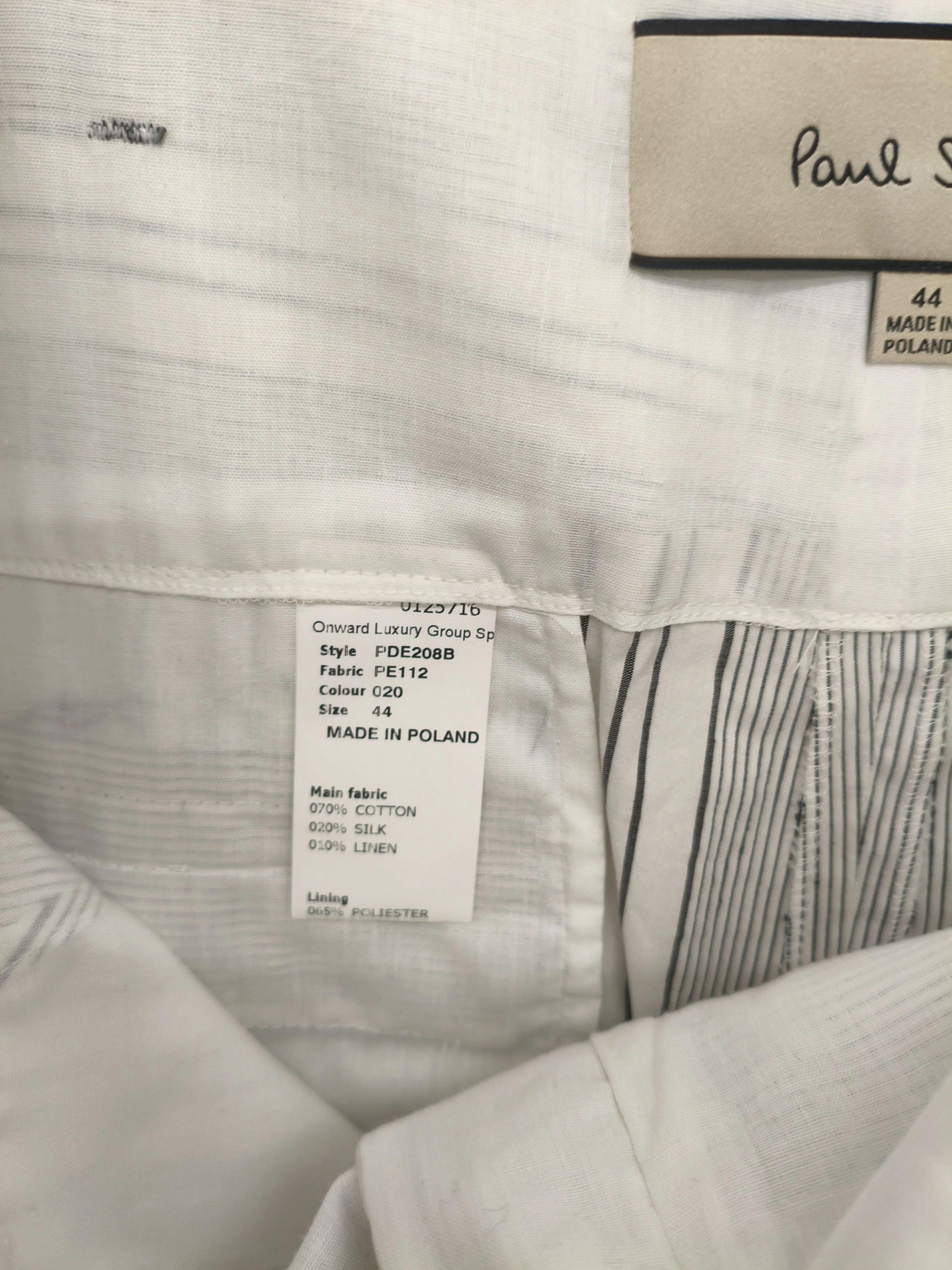 Paul Smith Women's Trousers UK 16 White Cotton New with tags - Image 6