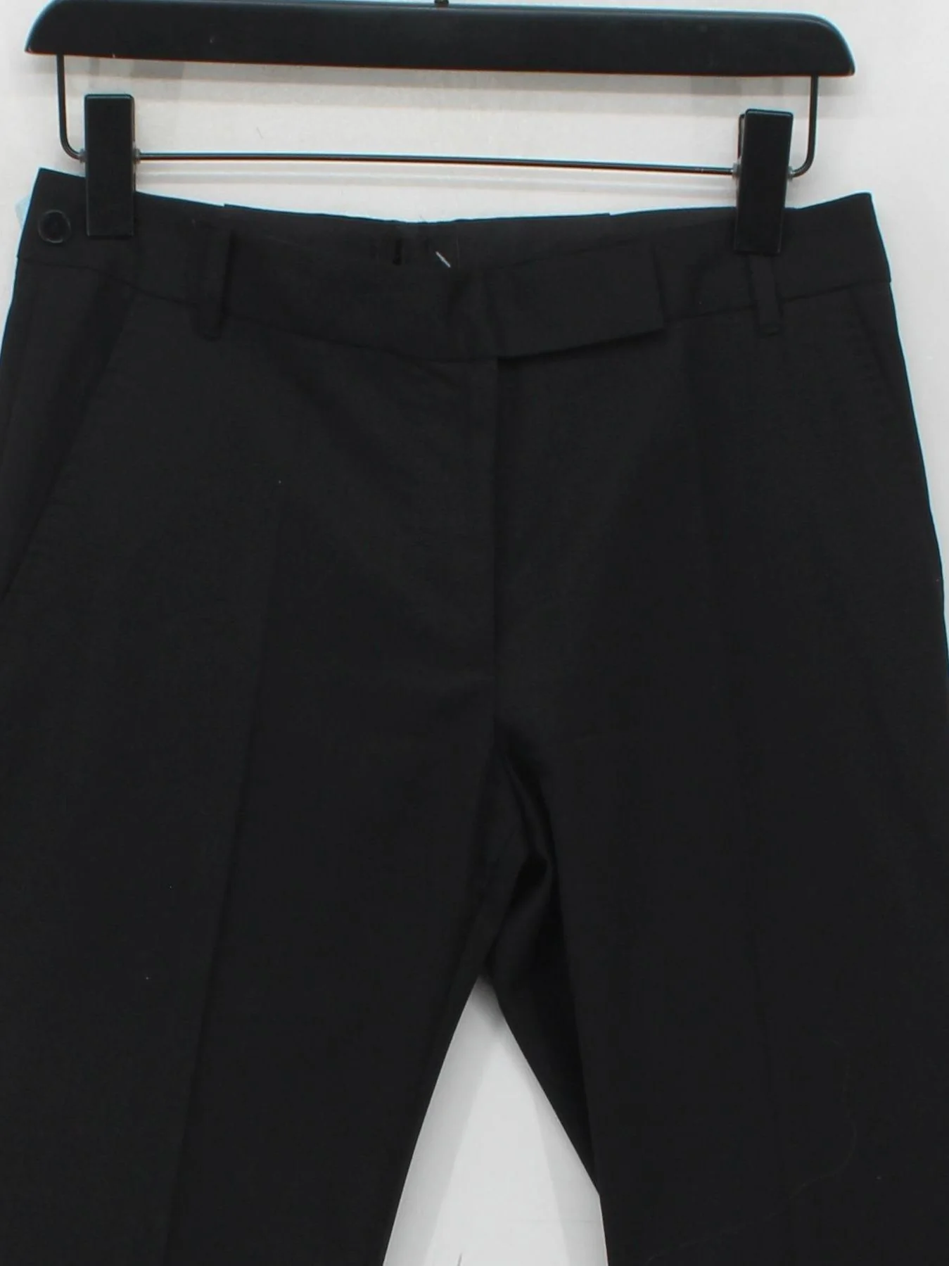 Paul Smith Women's Trousers UK 8 Black Wool with Rayon Straight Chino - Image 3