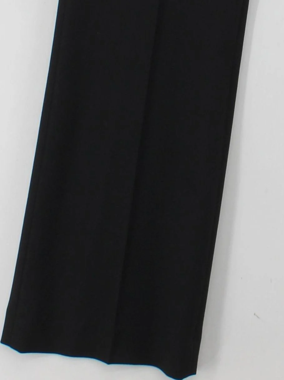 Paul Smith Women's Trousers UK 8 Black Wool with Rayon Straight Chino - Image 4