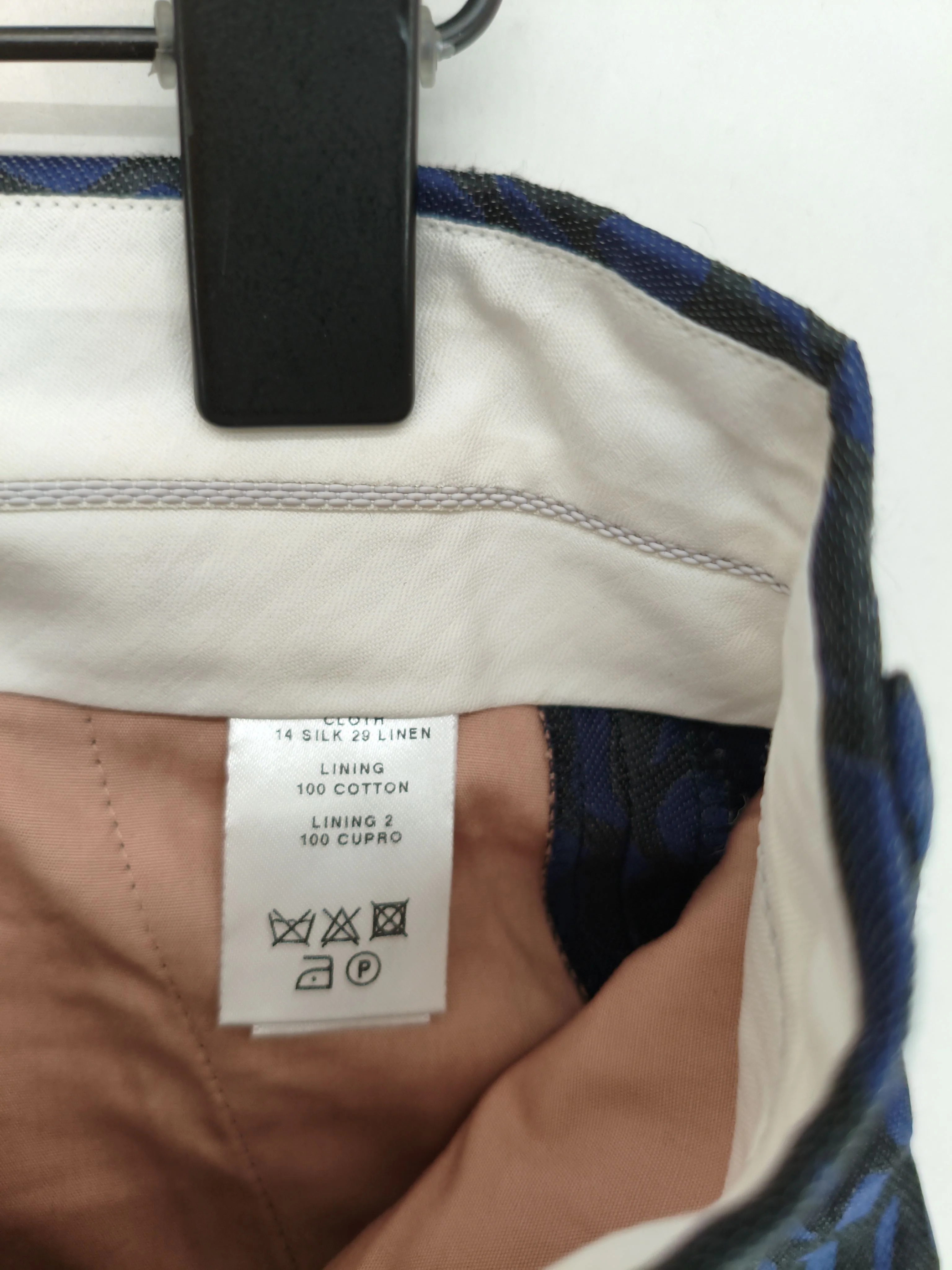 Paul Smith Women's Trousers W 30 in Blue Silk with Linen, Cotton, Other Chino - Image 8