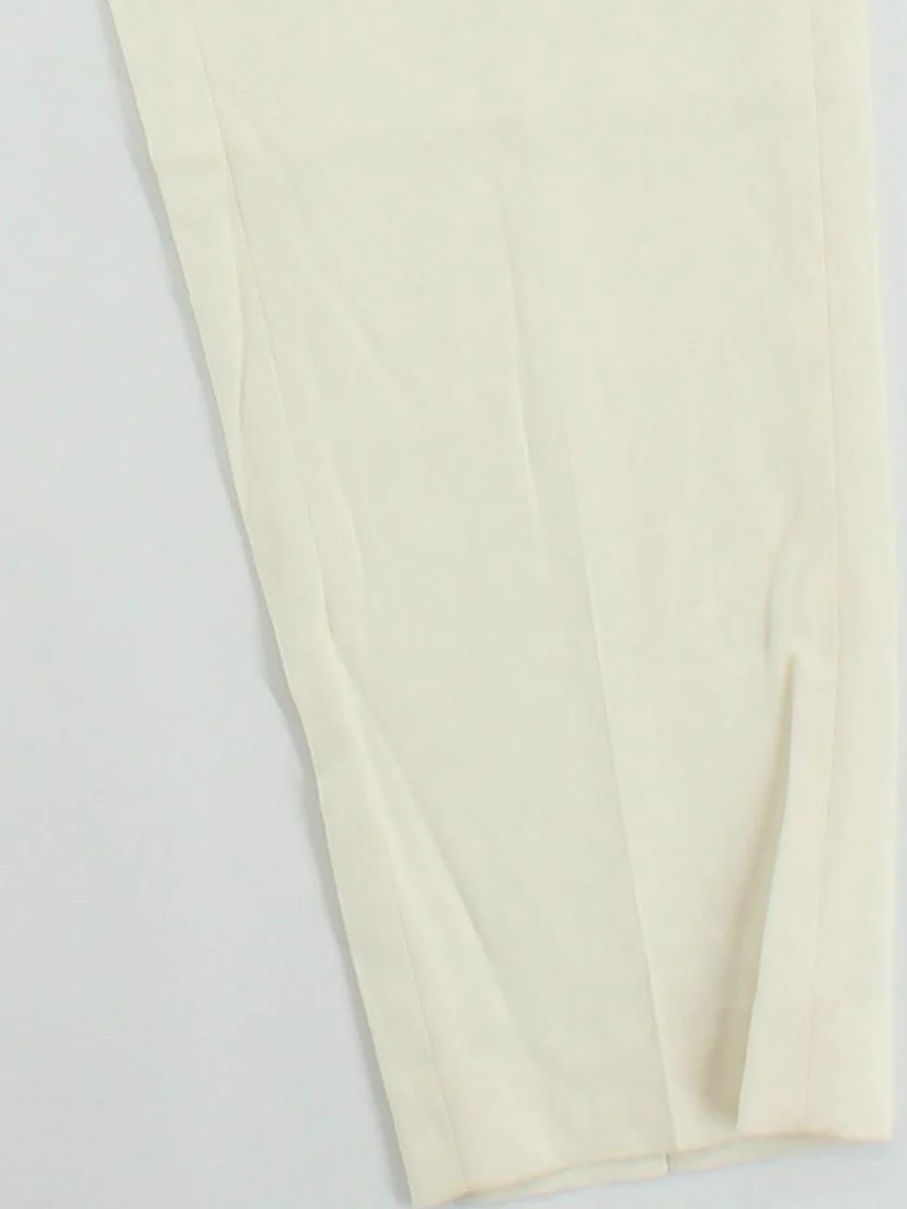 Paul Smith Women's Trousers W 32 in Cream 100% Wool Tapered Chino New with tags - Image 4