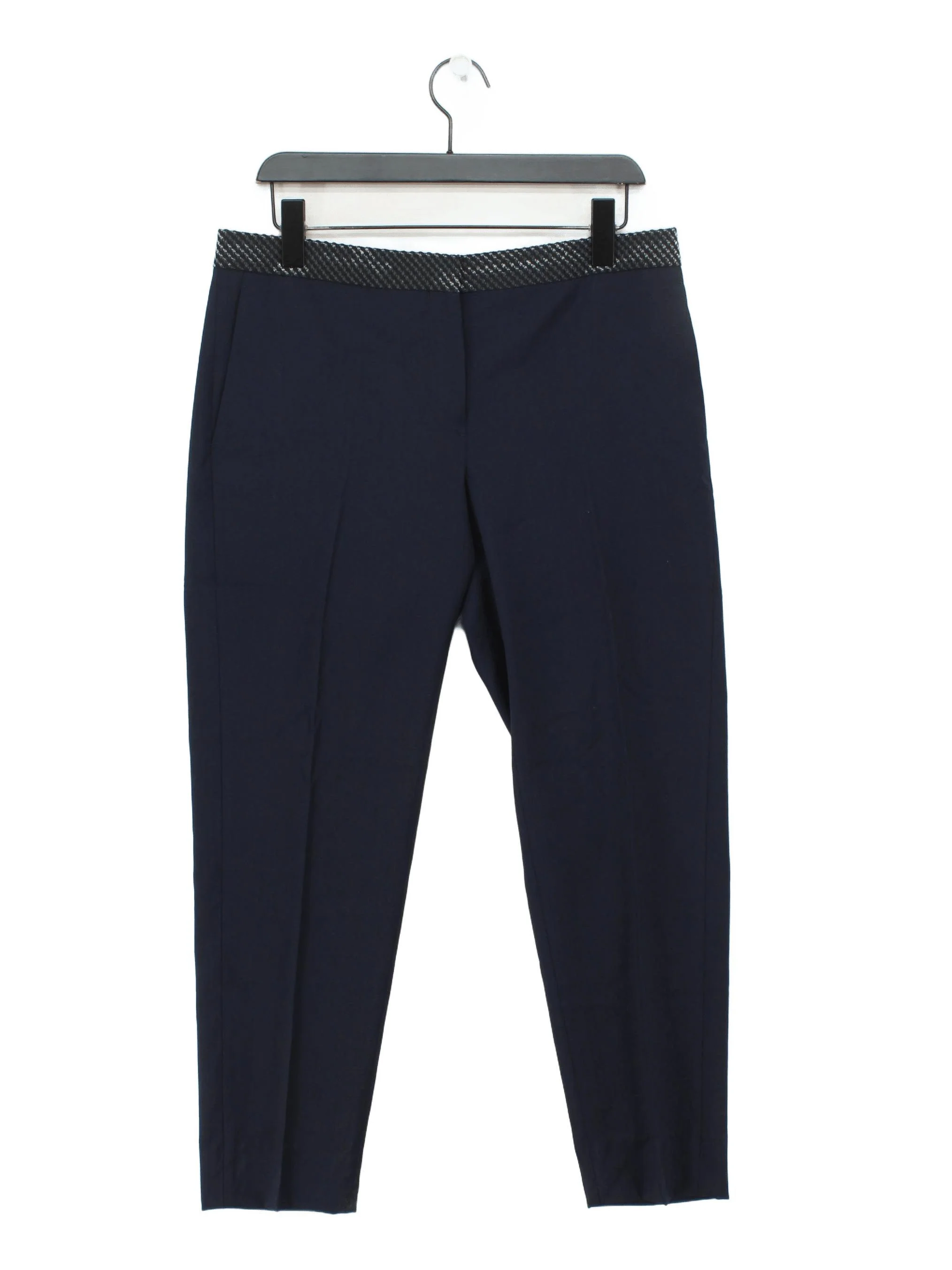 Paul Smith Women's Trousers W 34 in Blue 100% Wool Tapered Chino