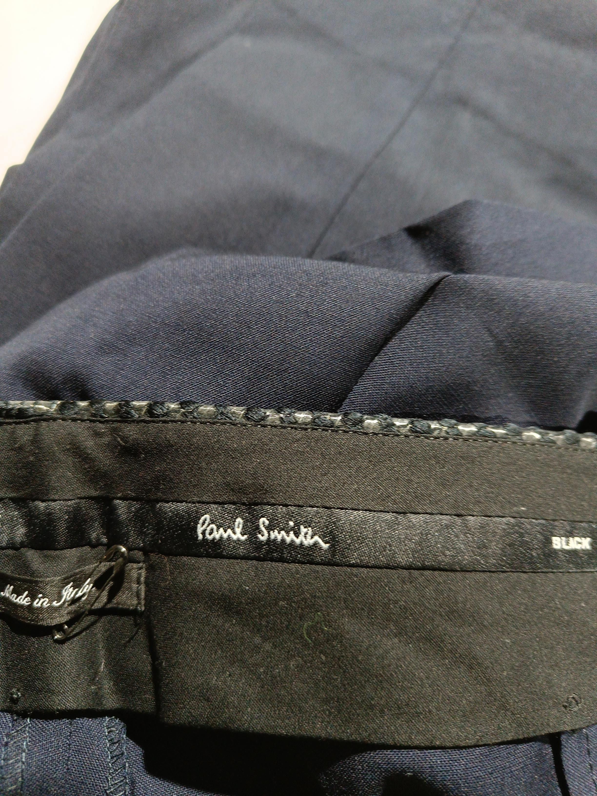 Paul Smith Women's Trousers W 34 in Blue 100% Wool Tapered Chino - Image 5