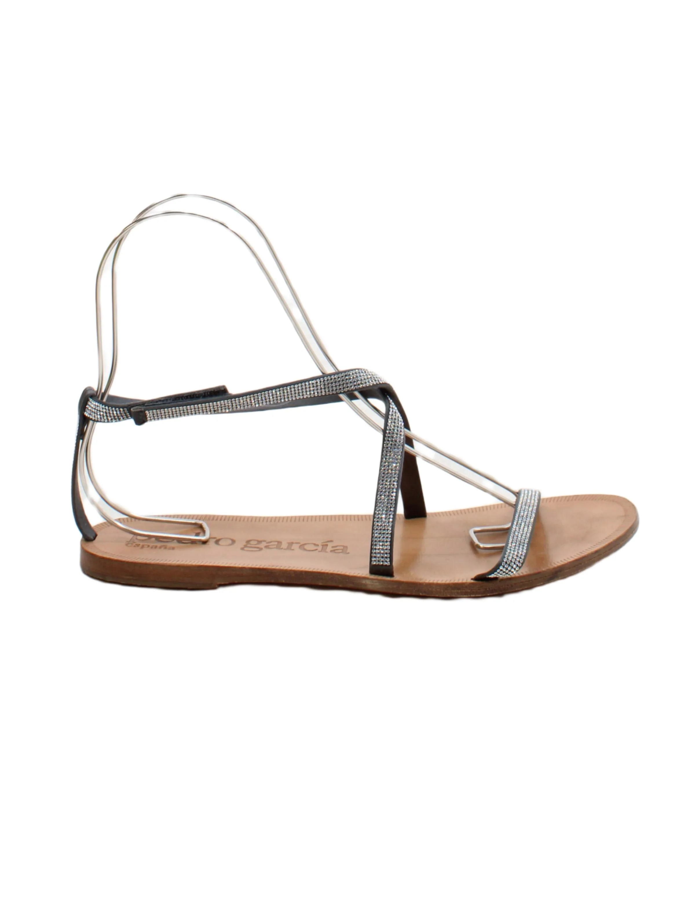 Pedro Garcia Women's Sandals UK 6.5 Black 100% Leather Strappy