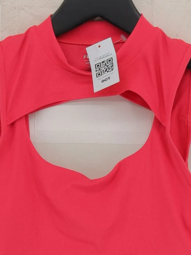 Peloton Women's Top S Pink Polyester with Elastane Sleeveless Round Neck Cropped - Image 3