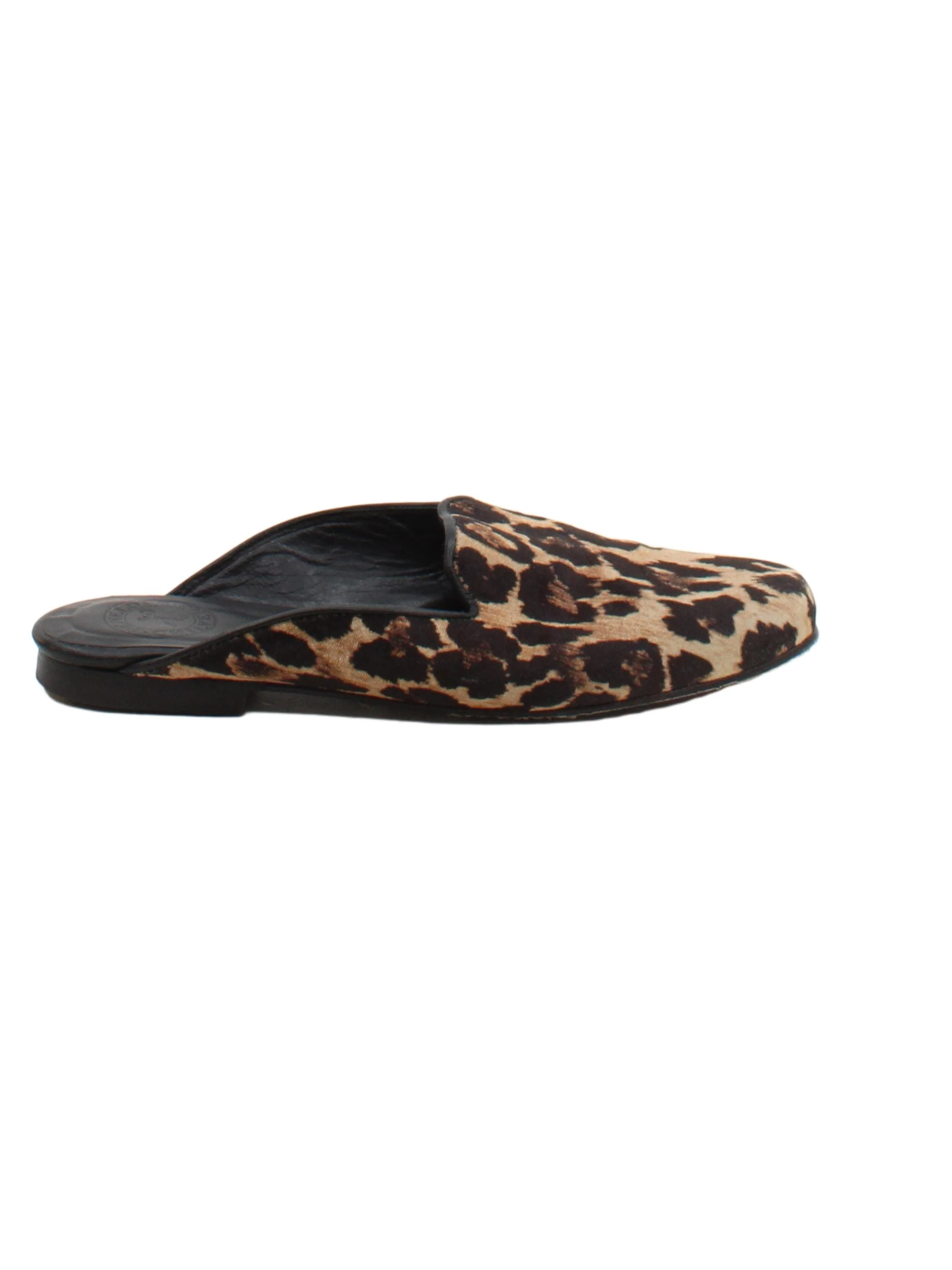 Penelope Chilvers Women's Flat Shoes UK 4 Multi Animal Fur with Leather Slider