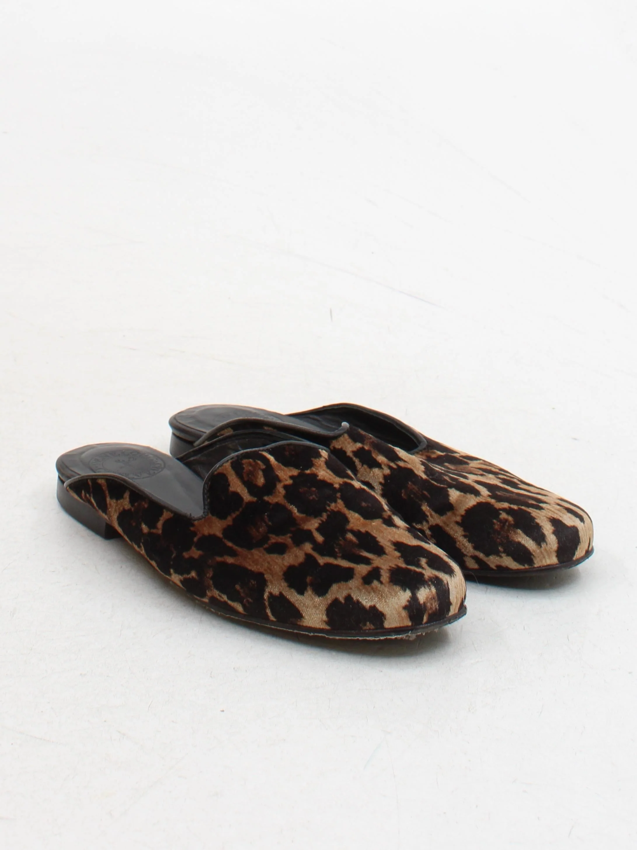 Penelope Chilvers Women's Flat Shoes UK 4 Multi Animal Fur with Leather Slider - Image 4