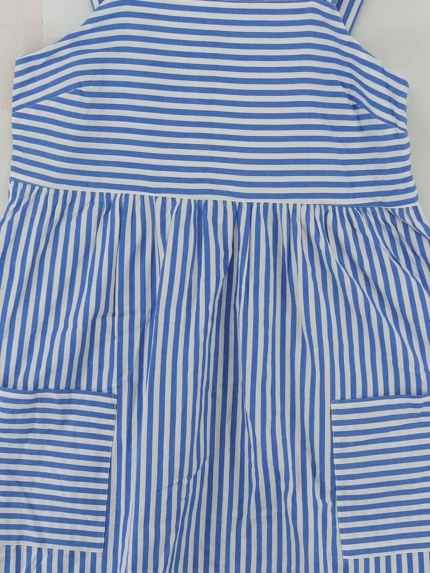 People Tree Pinafore/Dungaree Midi Dress UK16 in Blue - Image 3