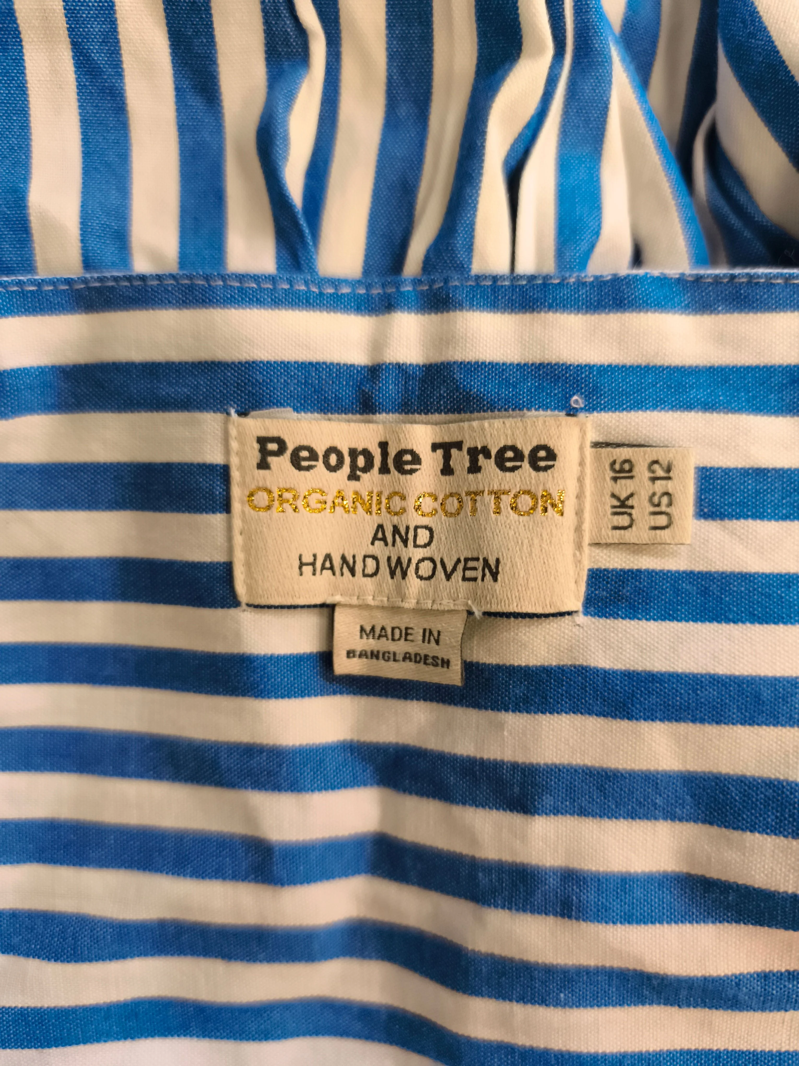 People Tree Pinafore/Dungaree Midi Dress UK16 in Blue - Image 5