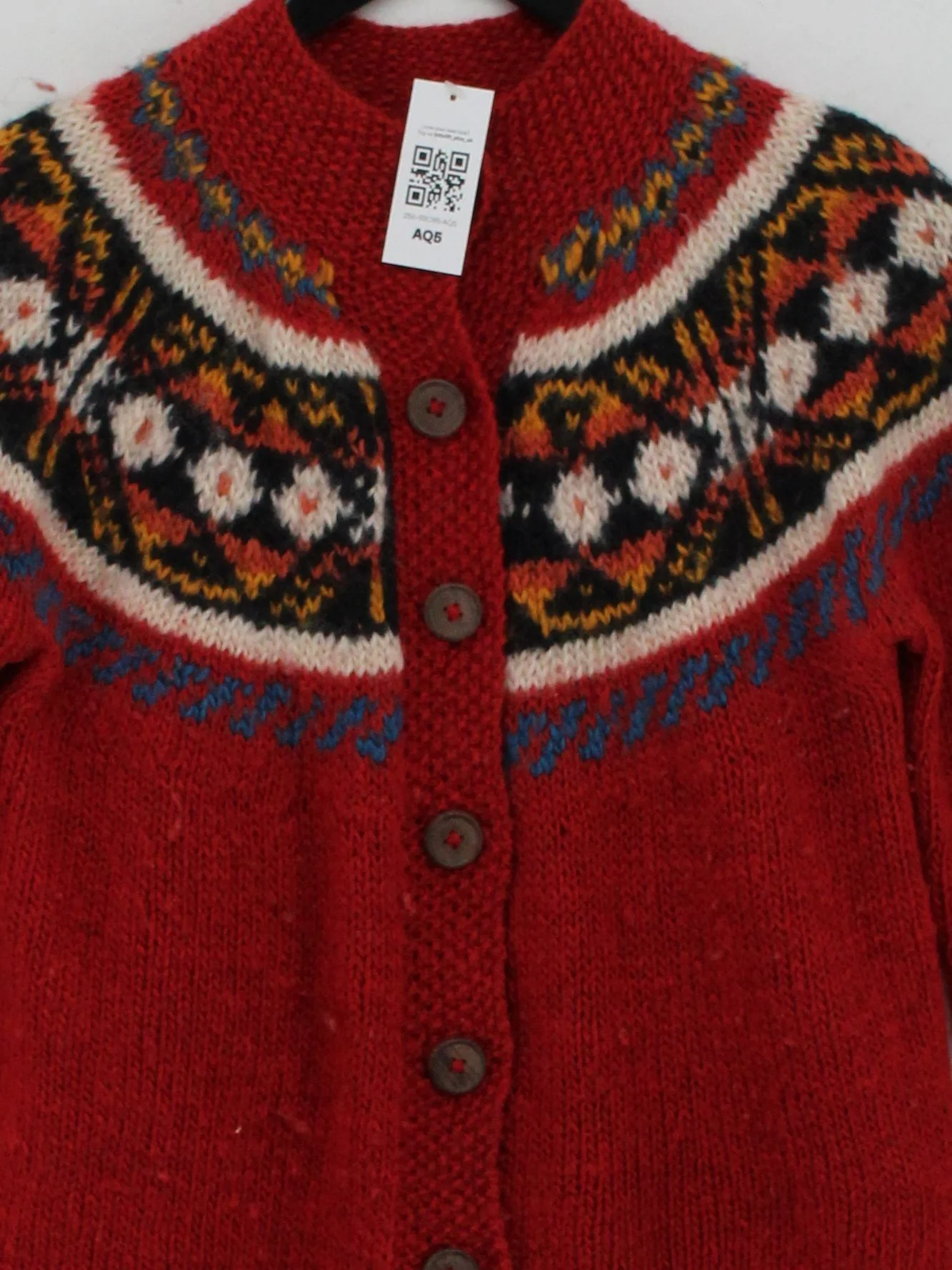 People Tree Women's Cardigan L Multi Geometric 100% Other Round Neck Cardigan - Image 3