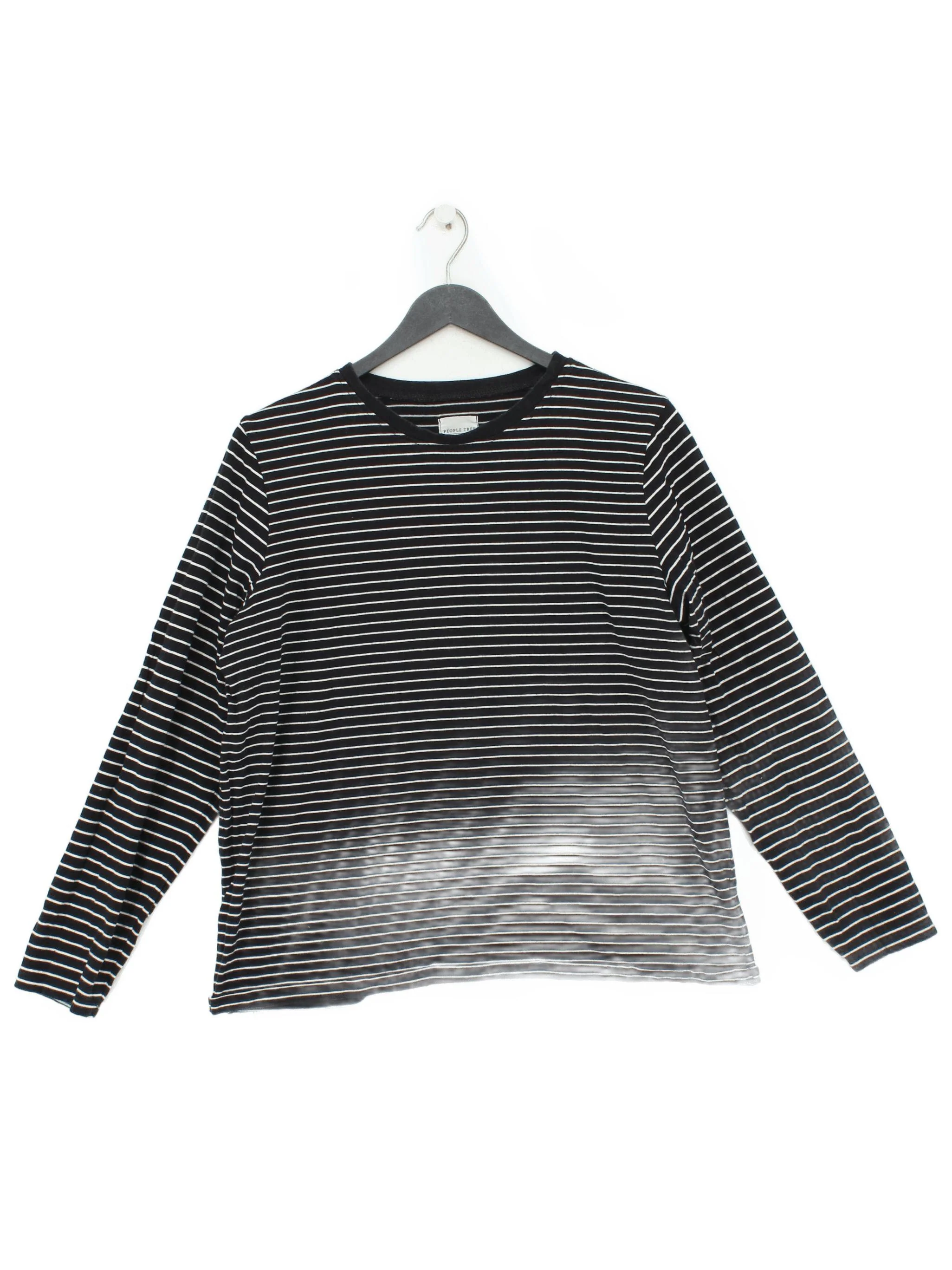 People Tree Women's T-Shirt UK 16 Black 100% Cotton Basic