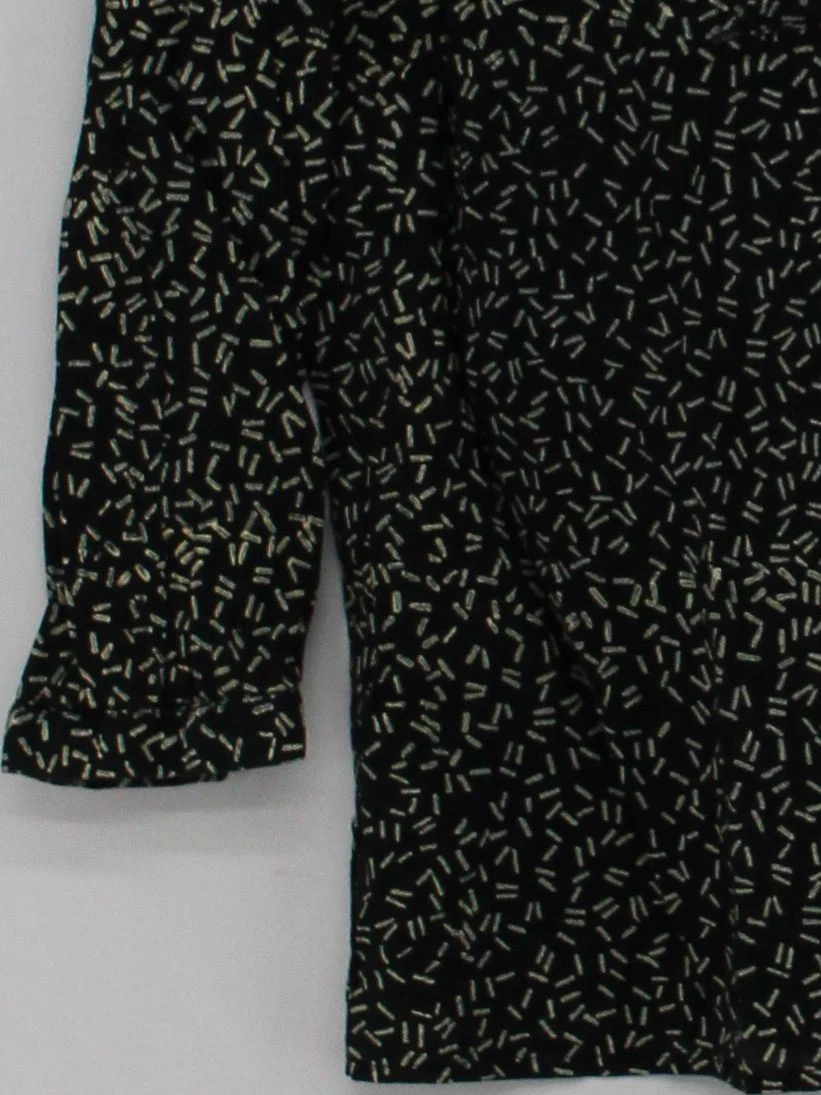 People Tree Women's Top UK 10 Black 100% Cotton 3/4 Sleeve Round Neck Basic - Image 4