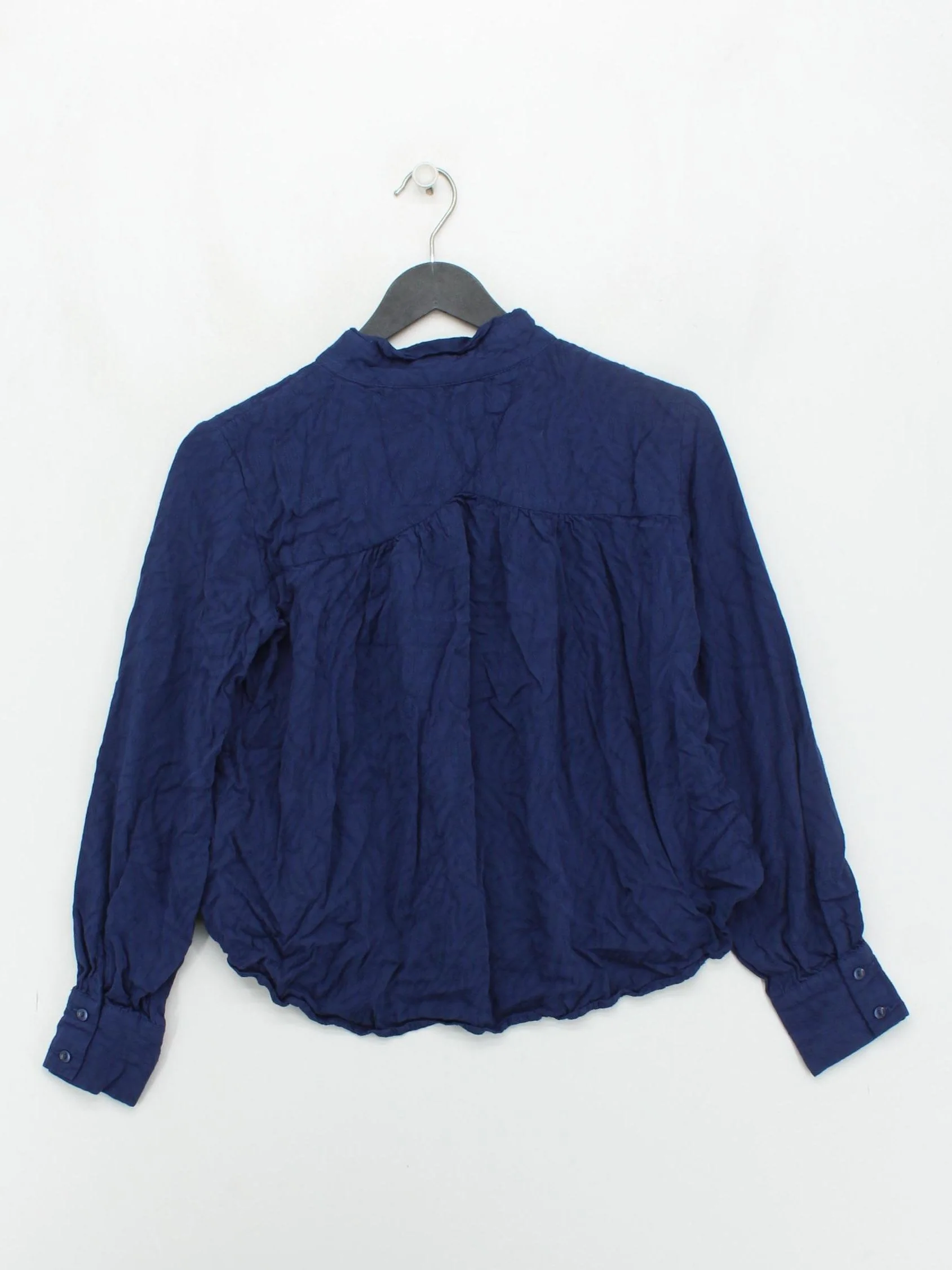 Pepa Loves Women's Shirt S Blue 100% Rayon Long Sleeve Collared Basic - Image 2