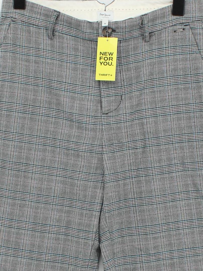 Pepe Jeans Men's Trousers W 36 in Grey Cotton with Polyester Chino - Image 3