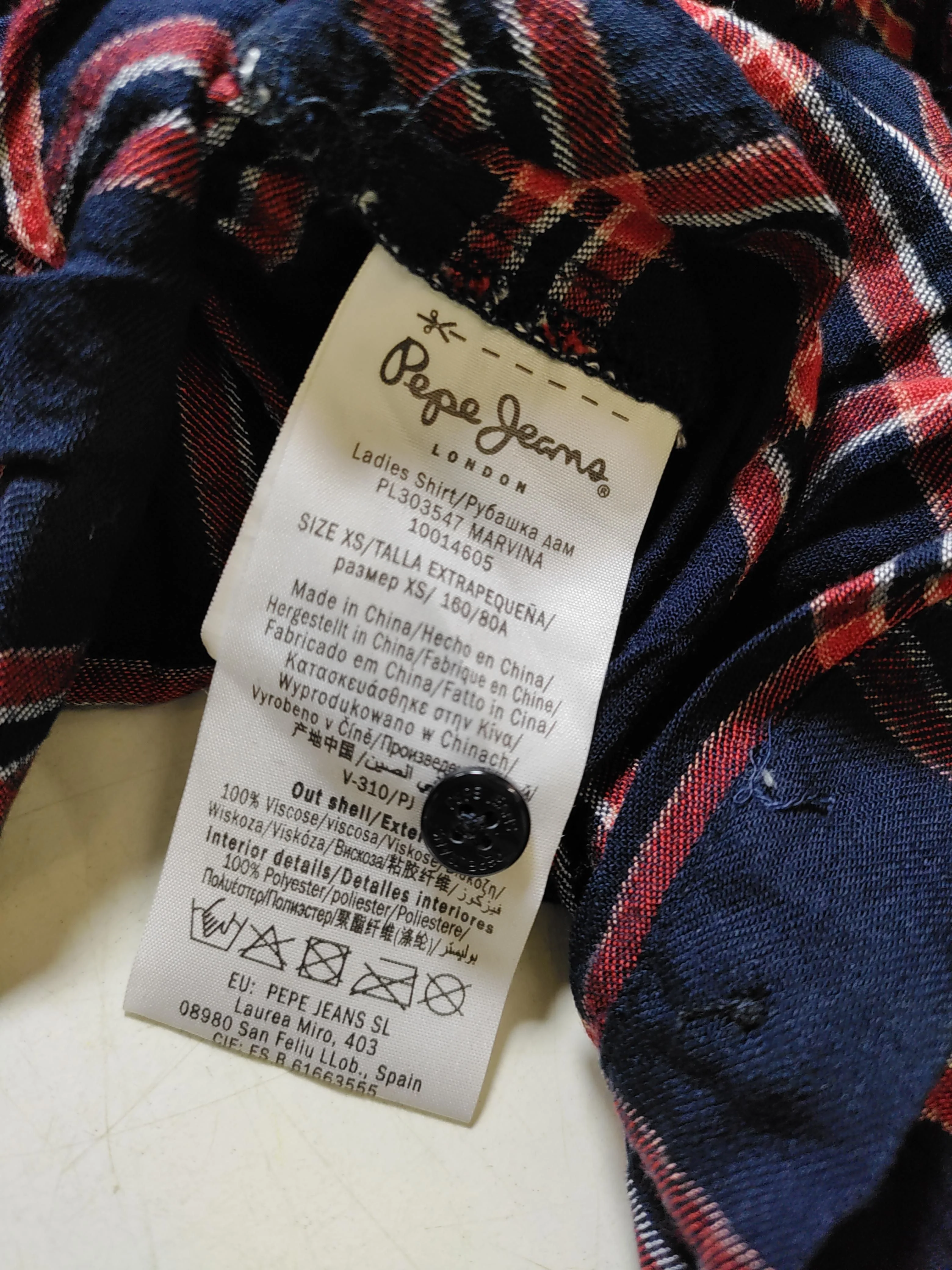 Pepe Jeans Women's Shirt XXS Blue Viscose with Polyester Basic - Image 6