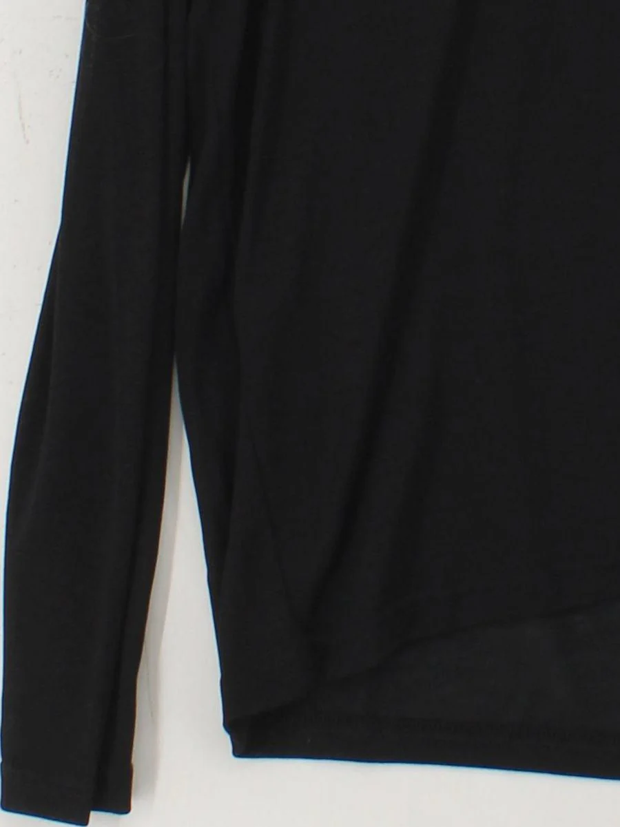 Pepe Jeans Women's Top L Black 100% Other Long Sleeve V-Neck Basic - Image 4