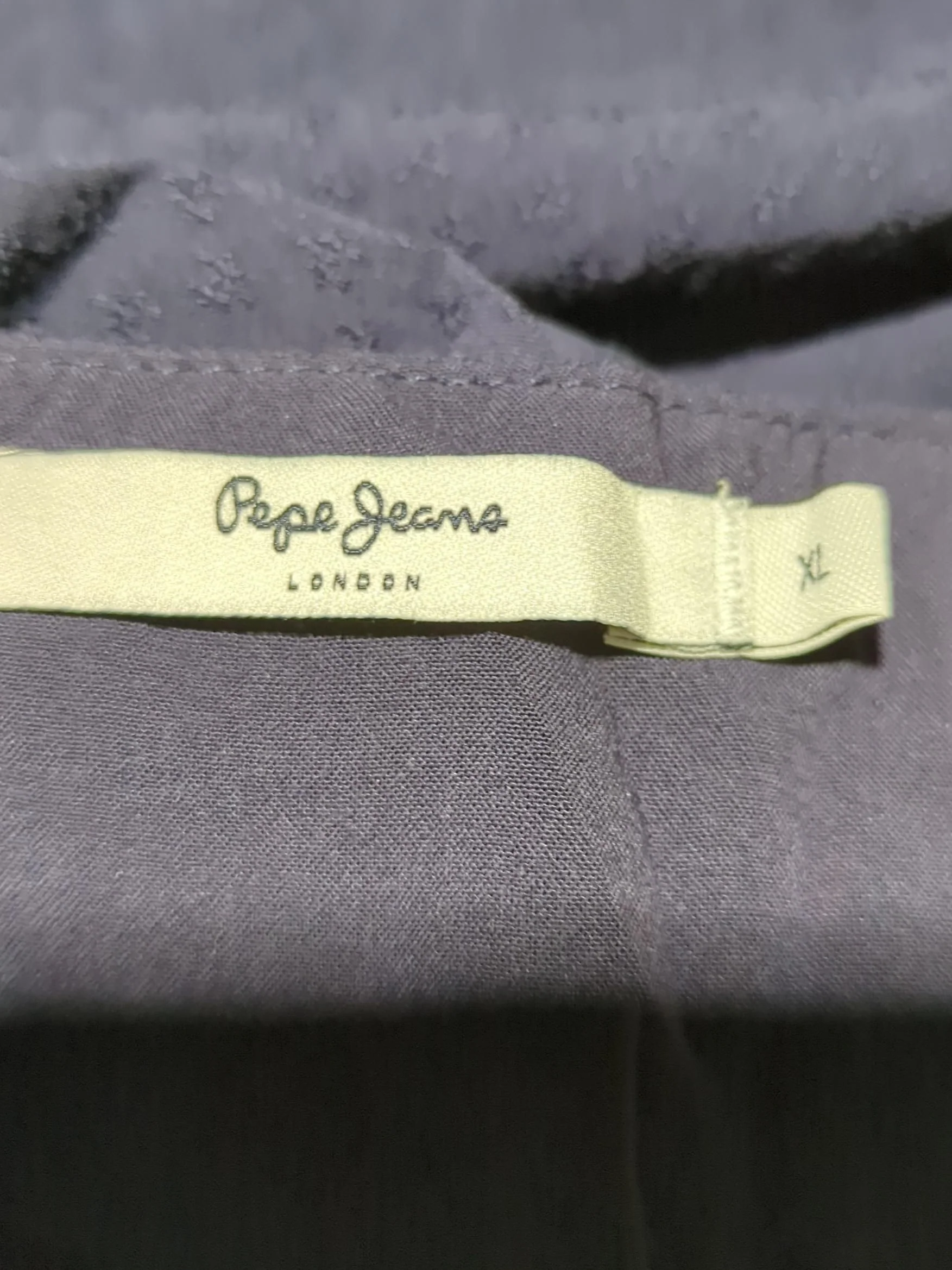 Pepe Jeans Women's Top XL Blue 100% Viscose Short Sleeve V-Neck Basic - Image 5