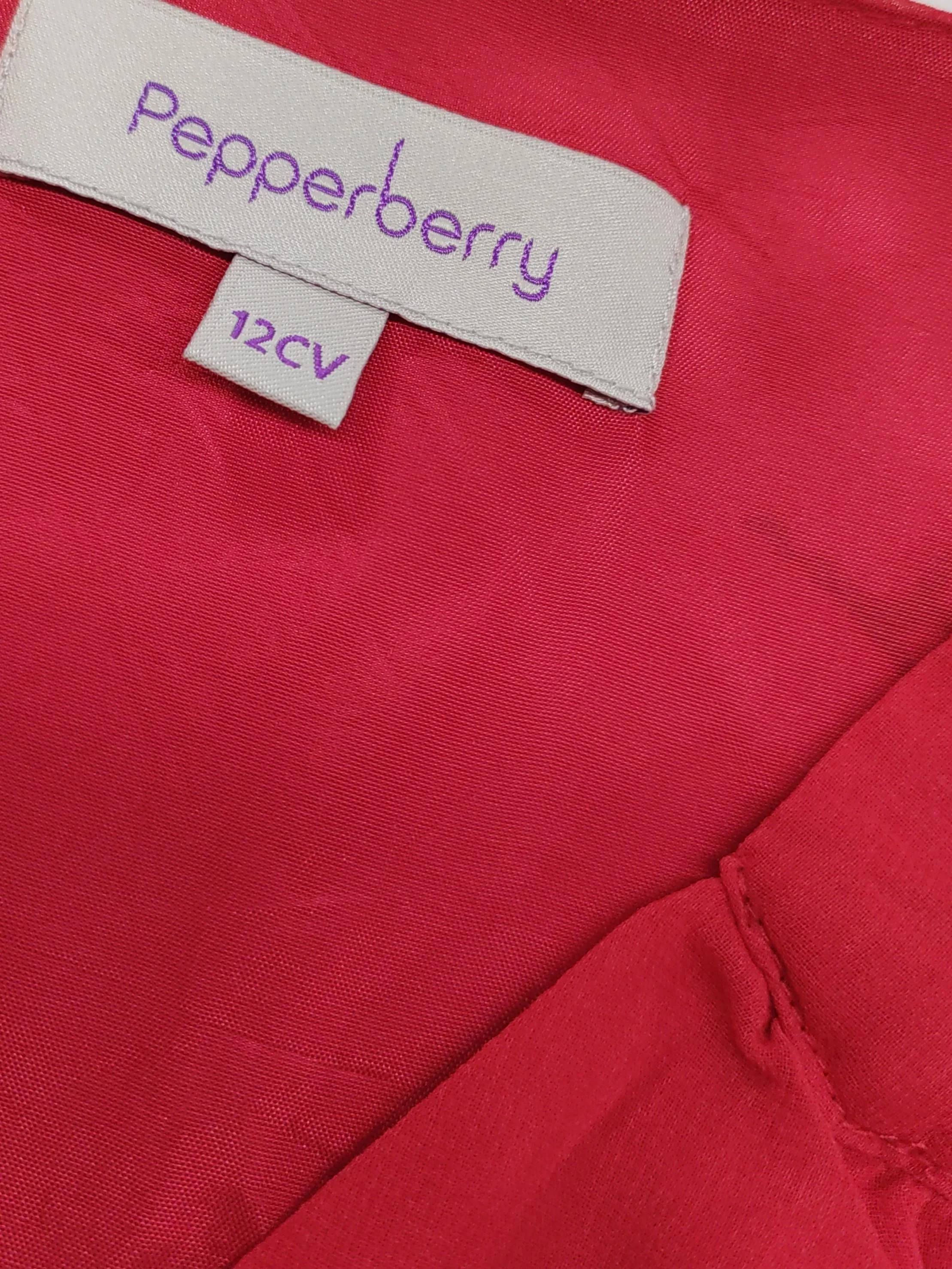 Pepperberry Shirt Mini Dress UK12 in Red - Image 5