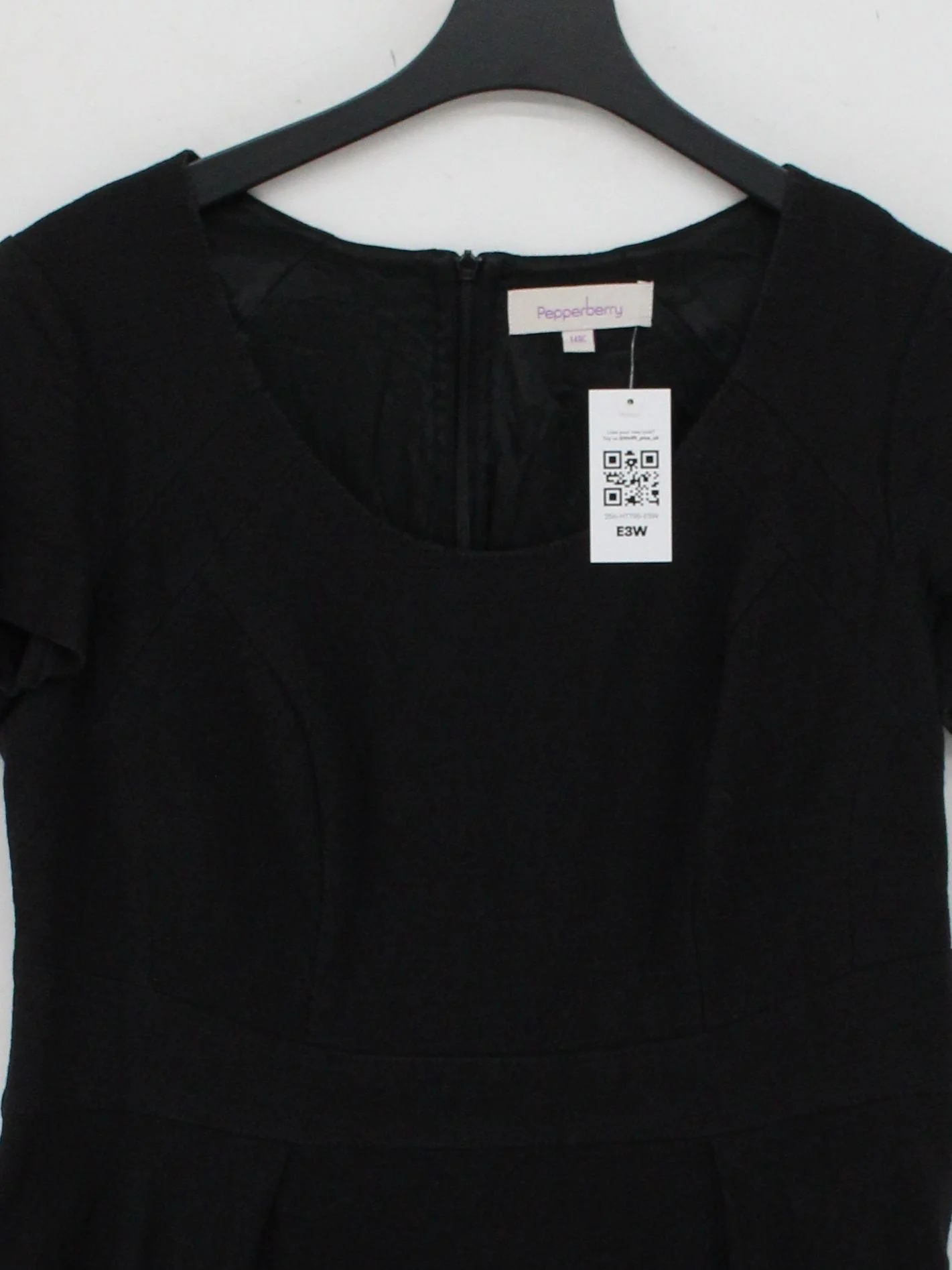 Pepperberry Skater Mini Dress UK14 in Black - Image 3