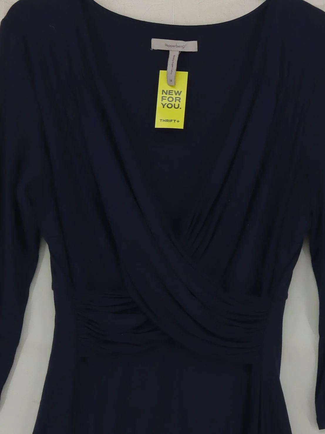 Pepperberry Wrap Mini Dress UK14 in Blue - Image 3