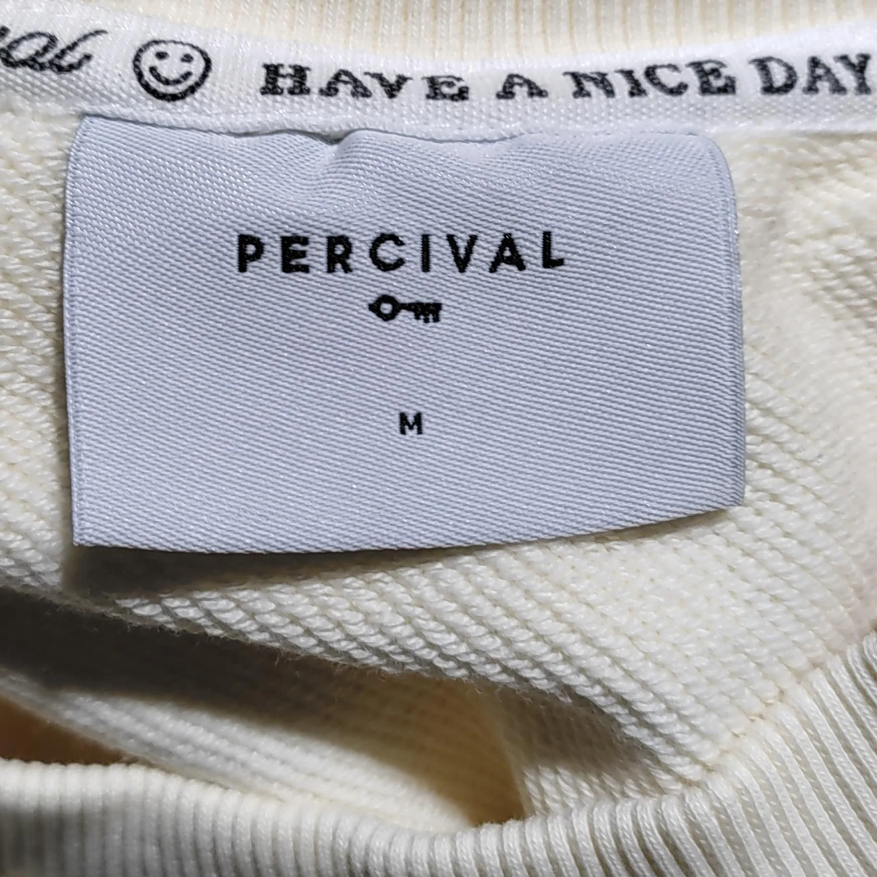 Percival Men's Hoodie M Cream Graphic 100% Cotton Pullover - Image 6