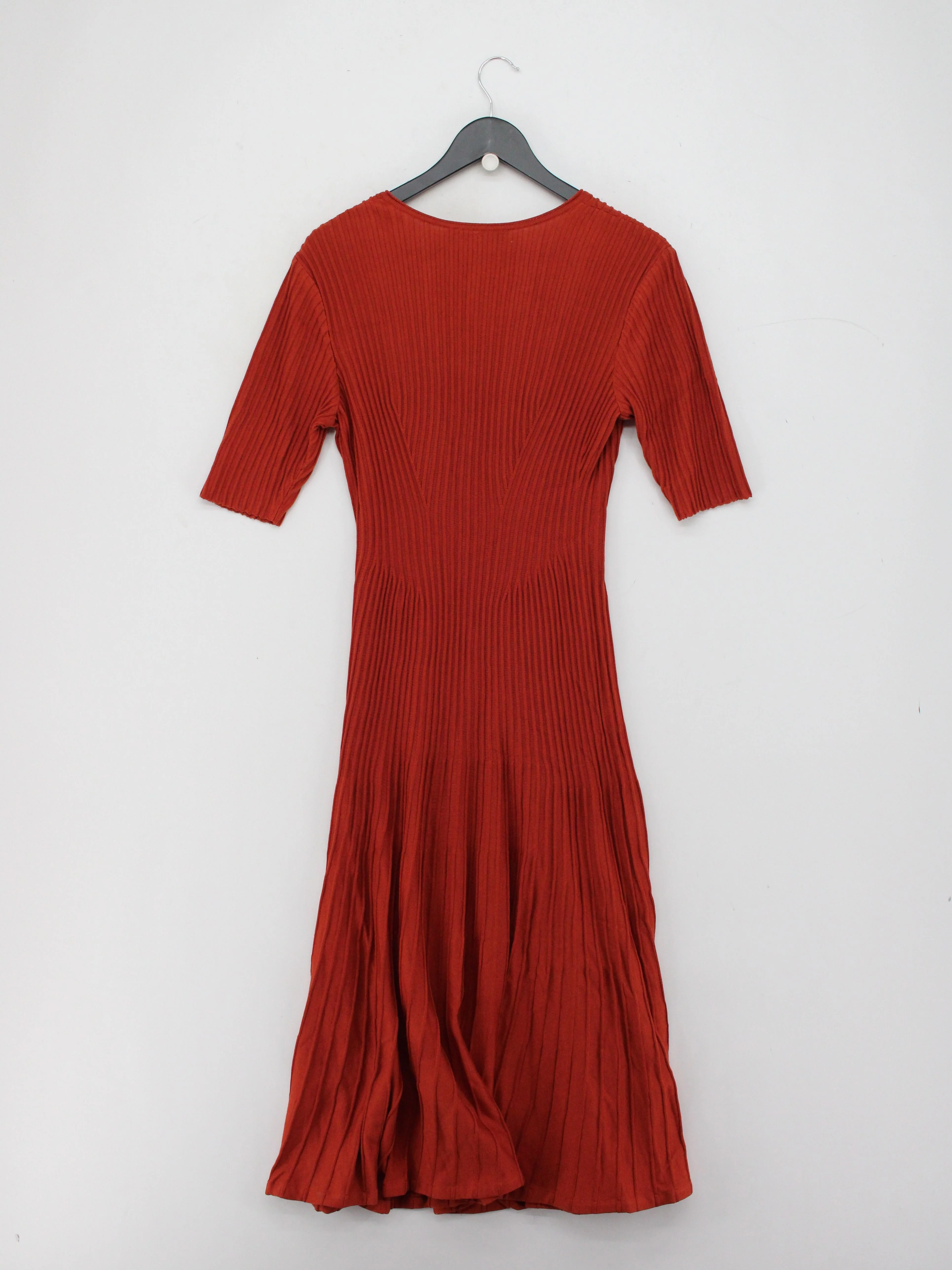 Peruvian Connection Jumper Midi Dress UK10 in Orange - Image 2