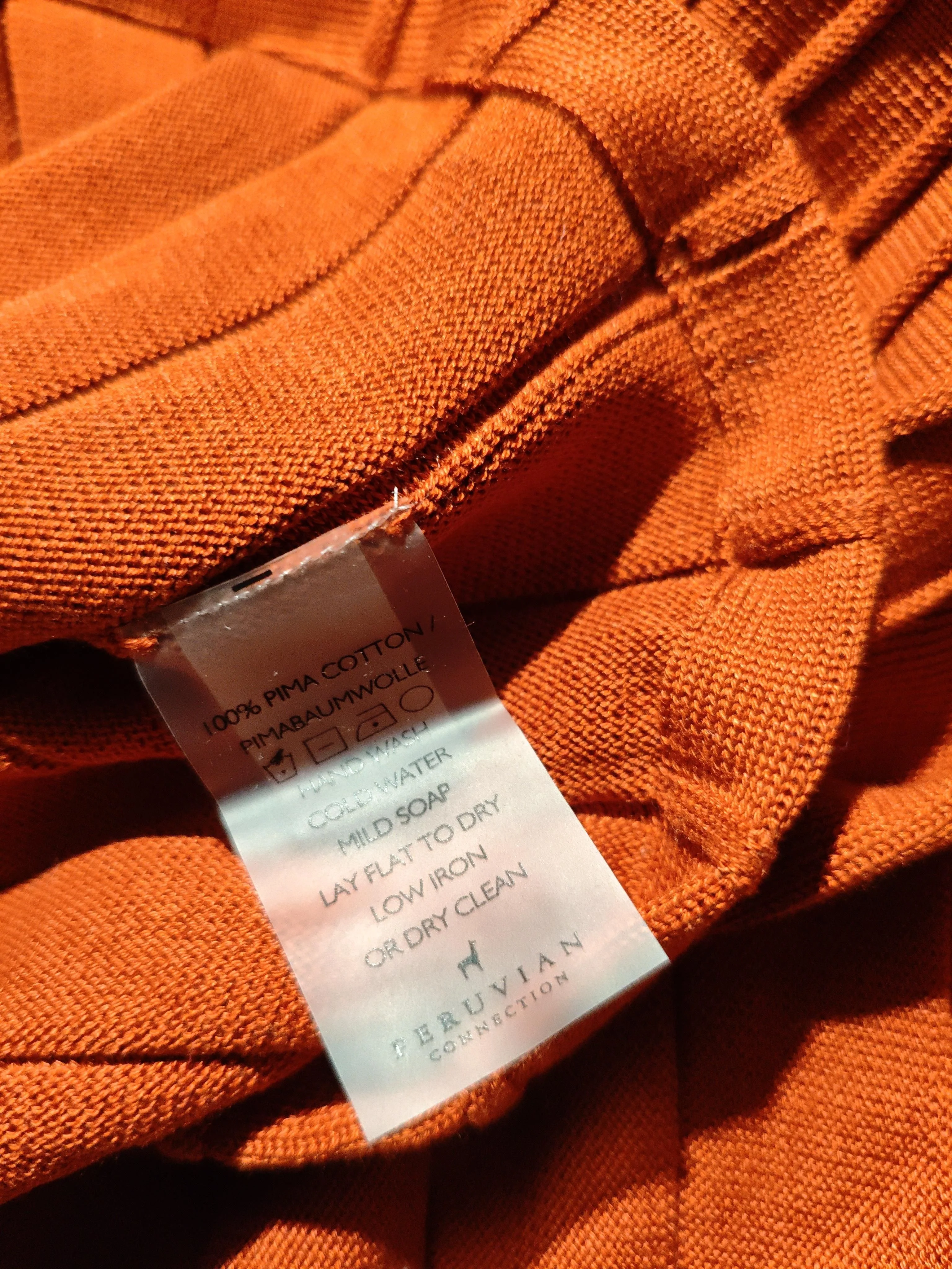 Peruvian Connection Jumper Midi Dress UK10 in Orange - Image 6