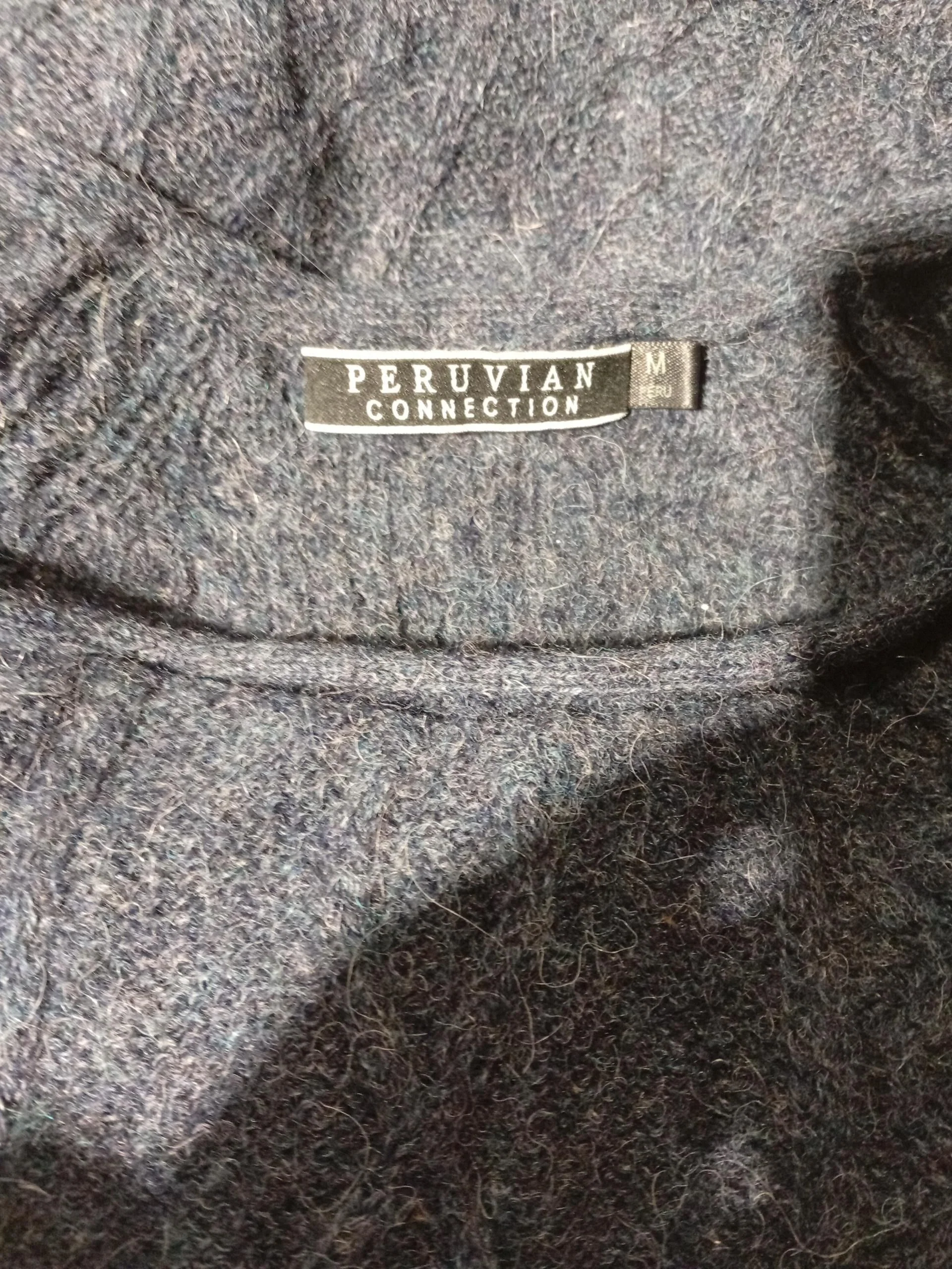 Peruvian Connection Jumper Mini Dress M in Blue - Image 5