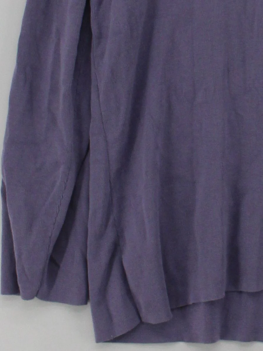 Peruvian Connection Women's Jumper XL Purple 100% Cotton V-Neck Pullover - Image 4