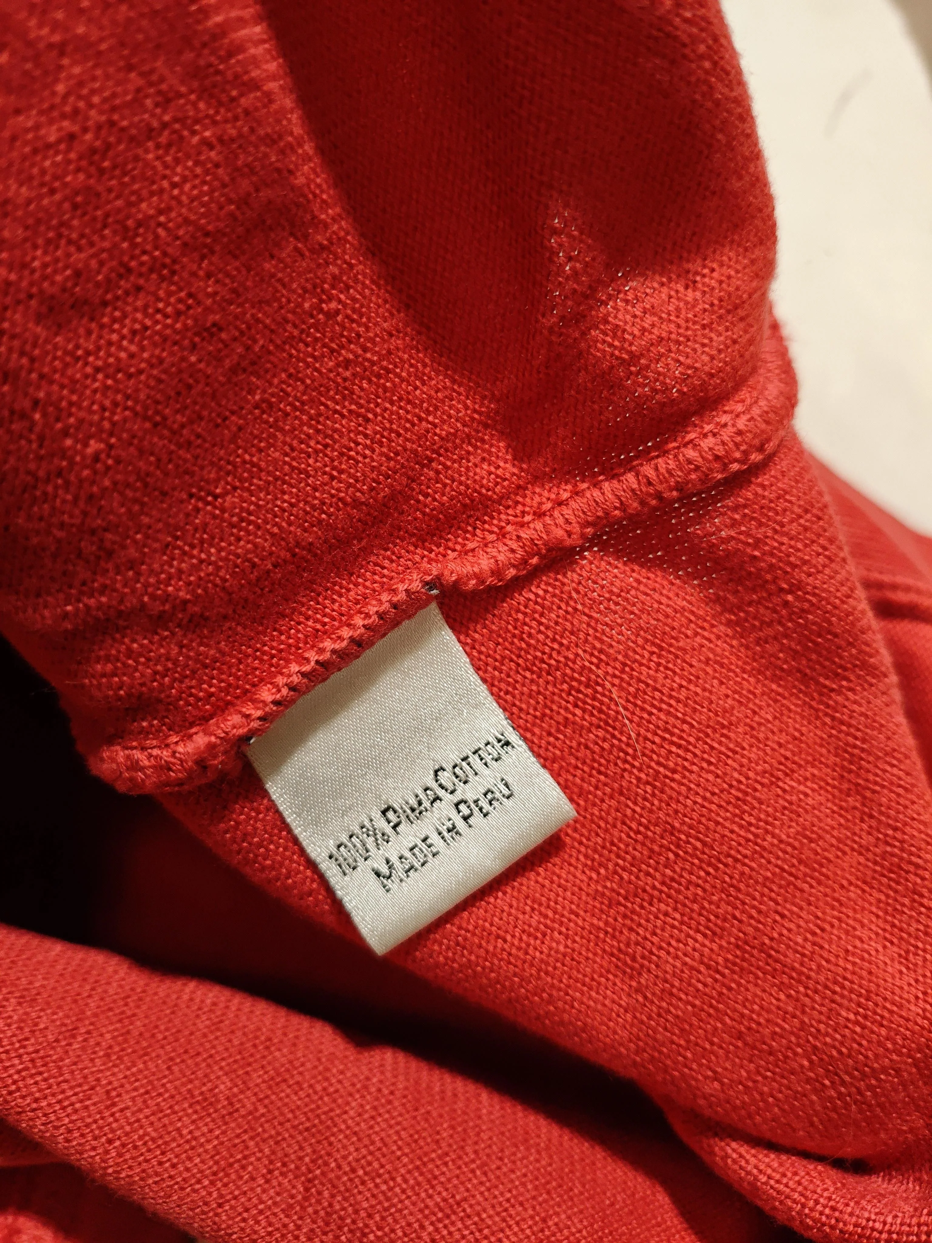 Peruvian Connection Women's Jumper XS Red 100% Cotton V-Neck Pullover - Image 6