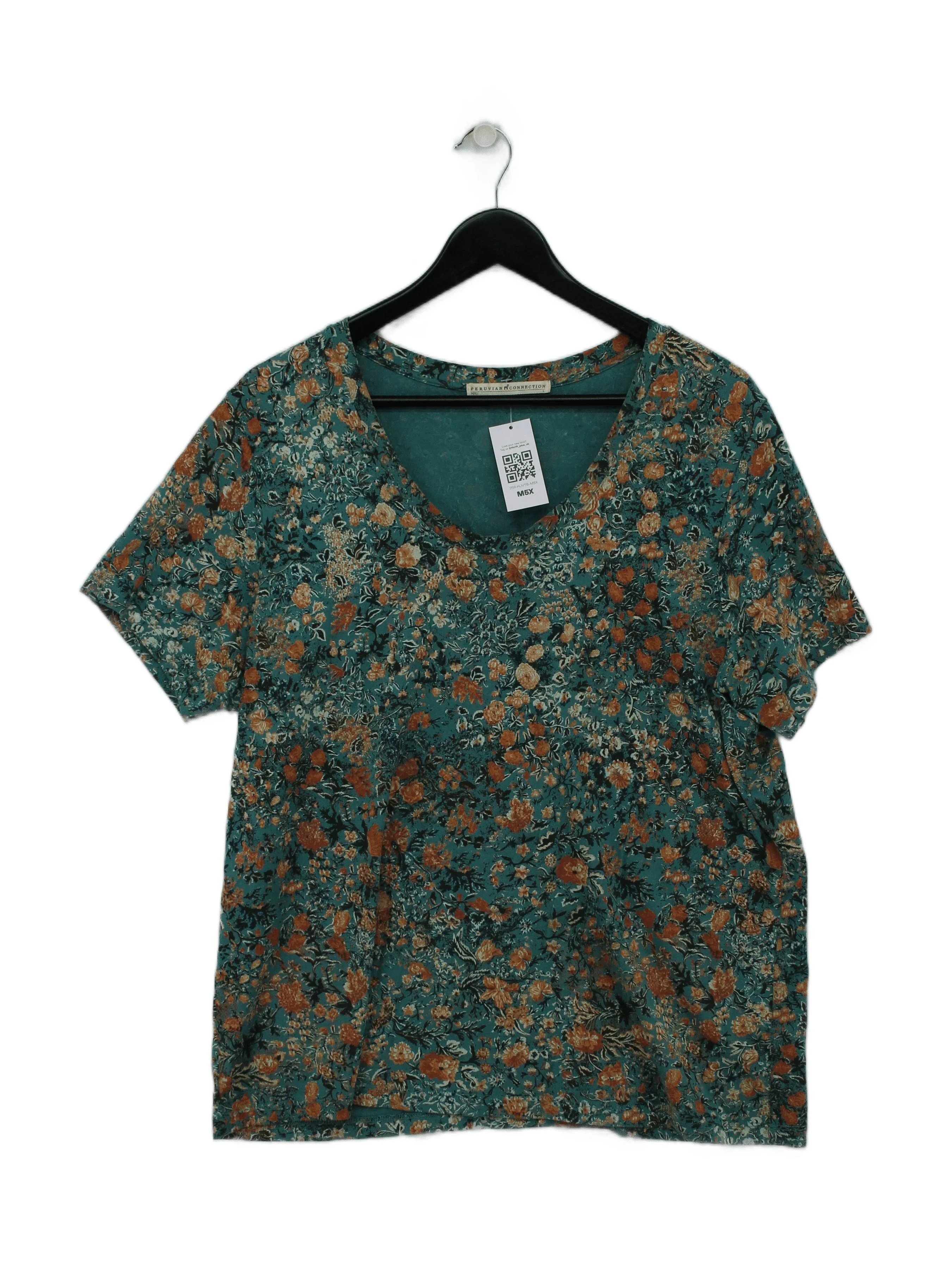 Peruvian Connection Women's T-Shirt L Multi 100% Cotton Basic
