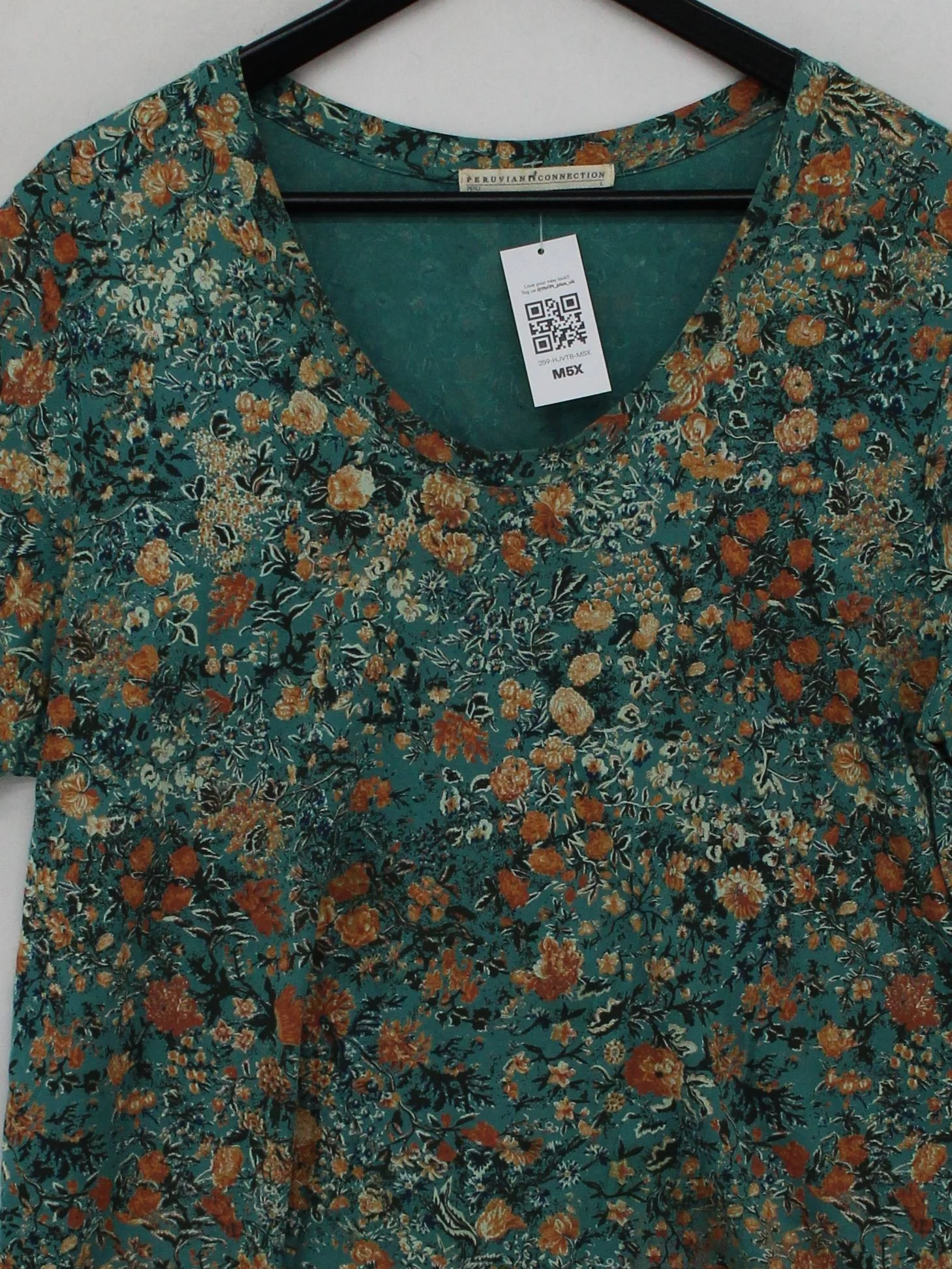 Peruvian Connection Women's T-Shirt L Multi 100% Cotton Basic - Image 3