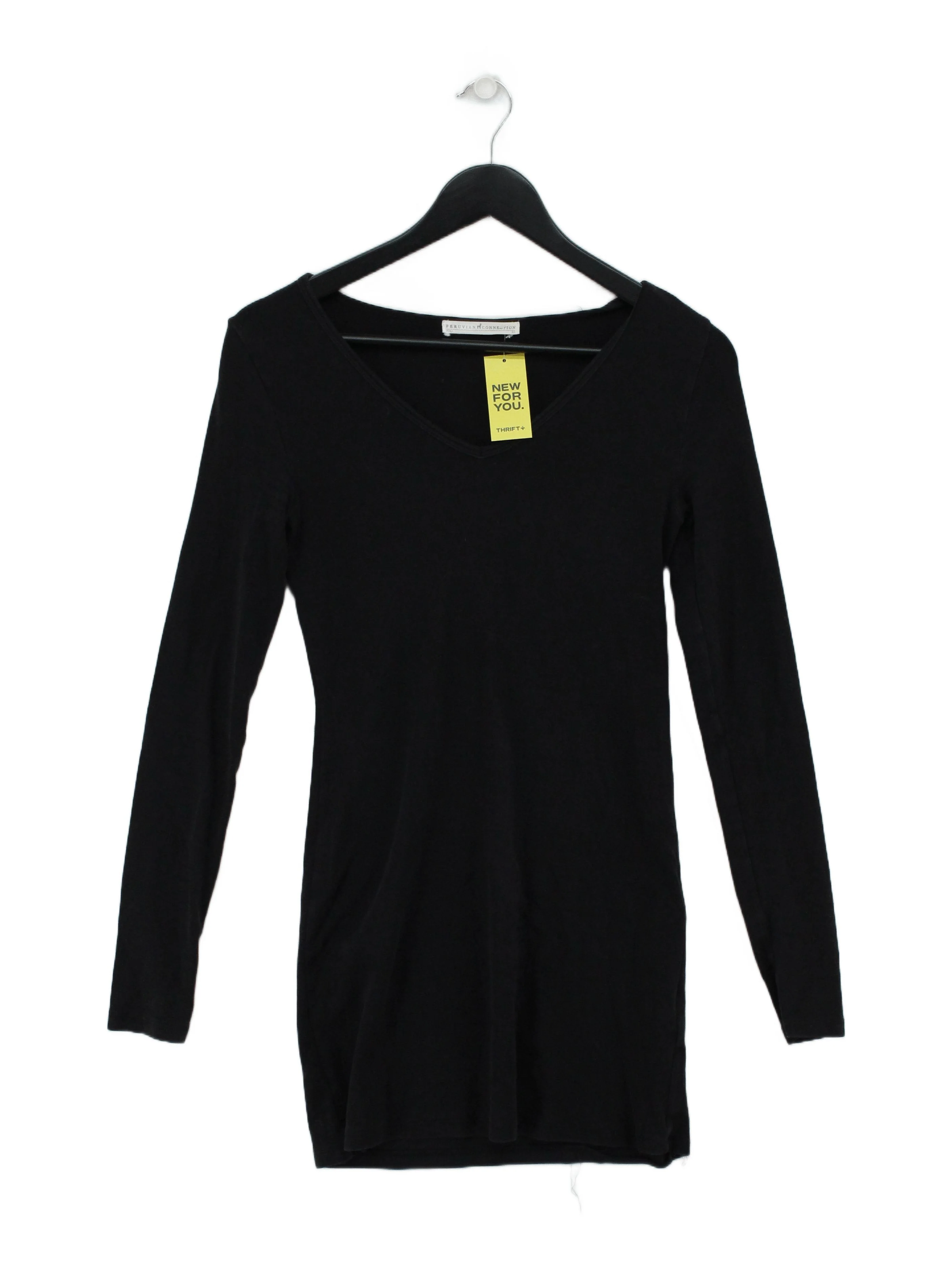 Peruvian Connection Women's Top XS Black Cotton with Spandex Basic