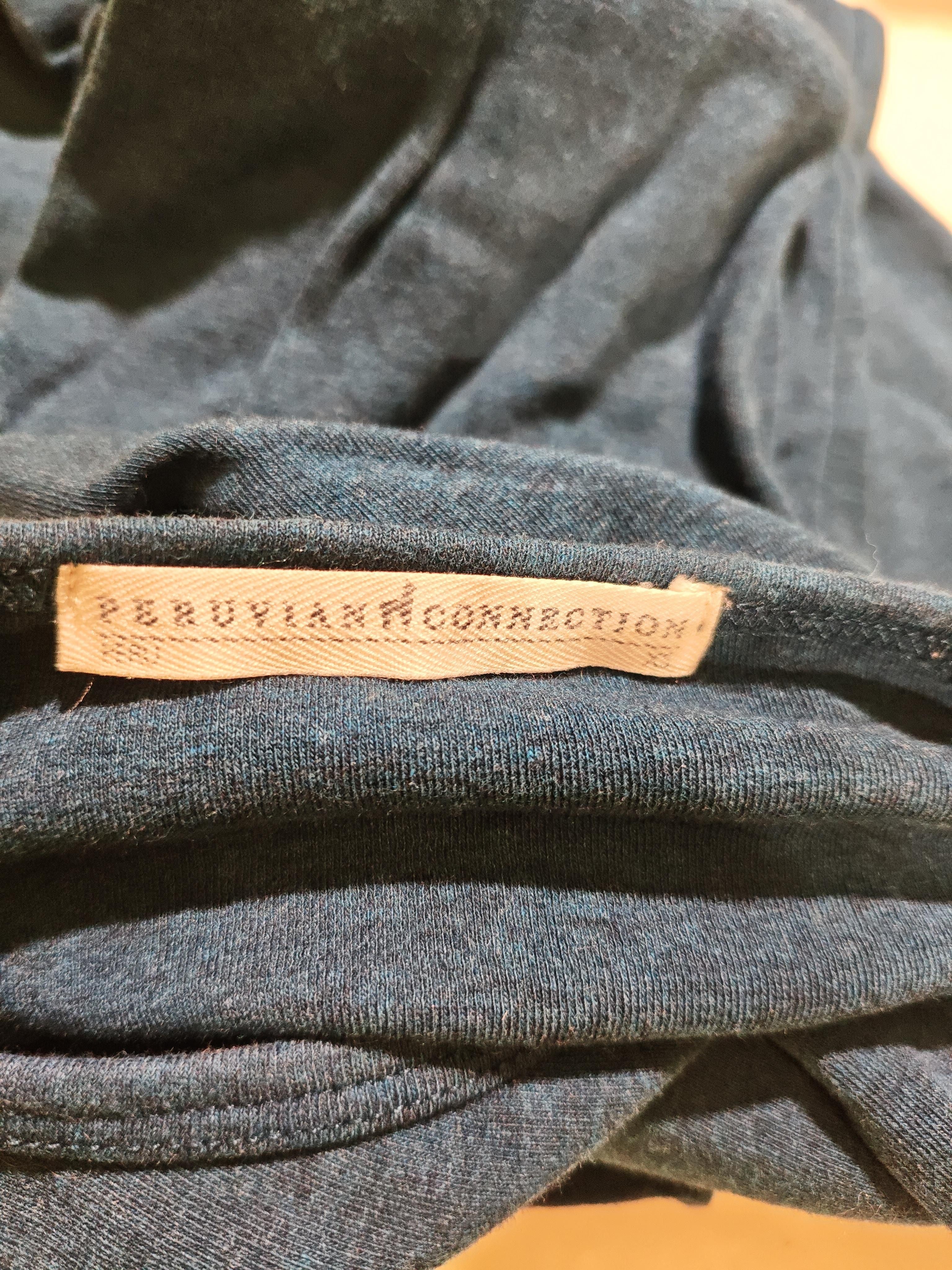 Peruvian Connection Women's Top XS Blue Cotton with Spandex Basic - Image 5