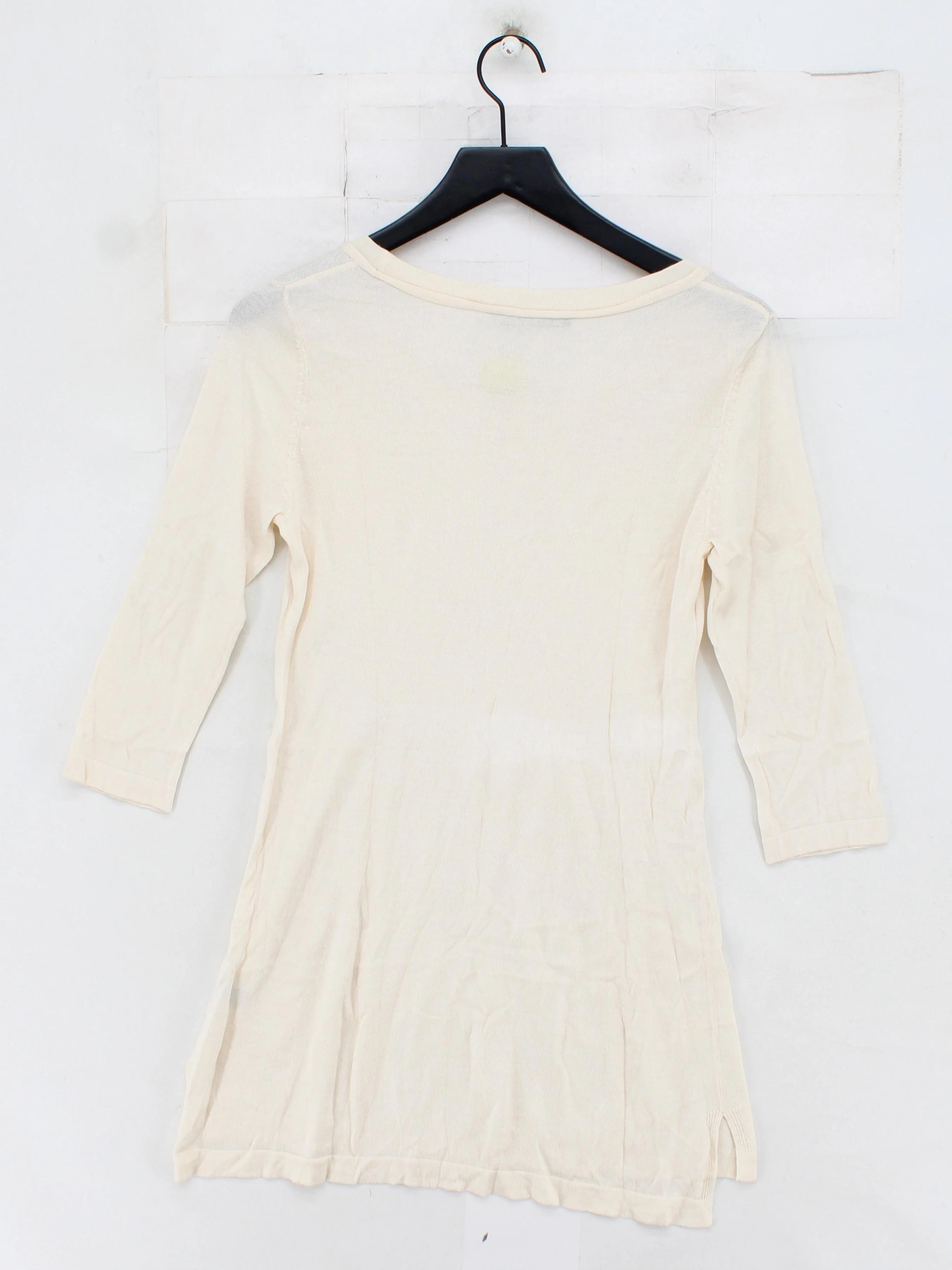 Peruvian Connection Women's Top XS Cream Cotton with Lyocell Modal Basic - Image 2
