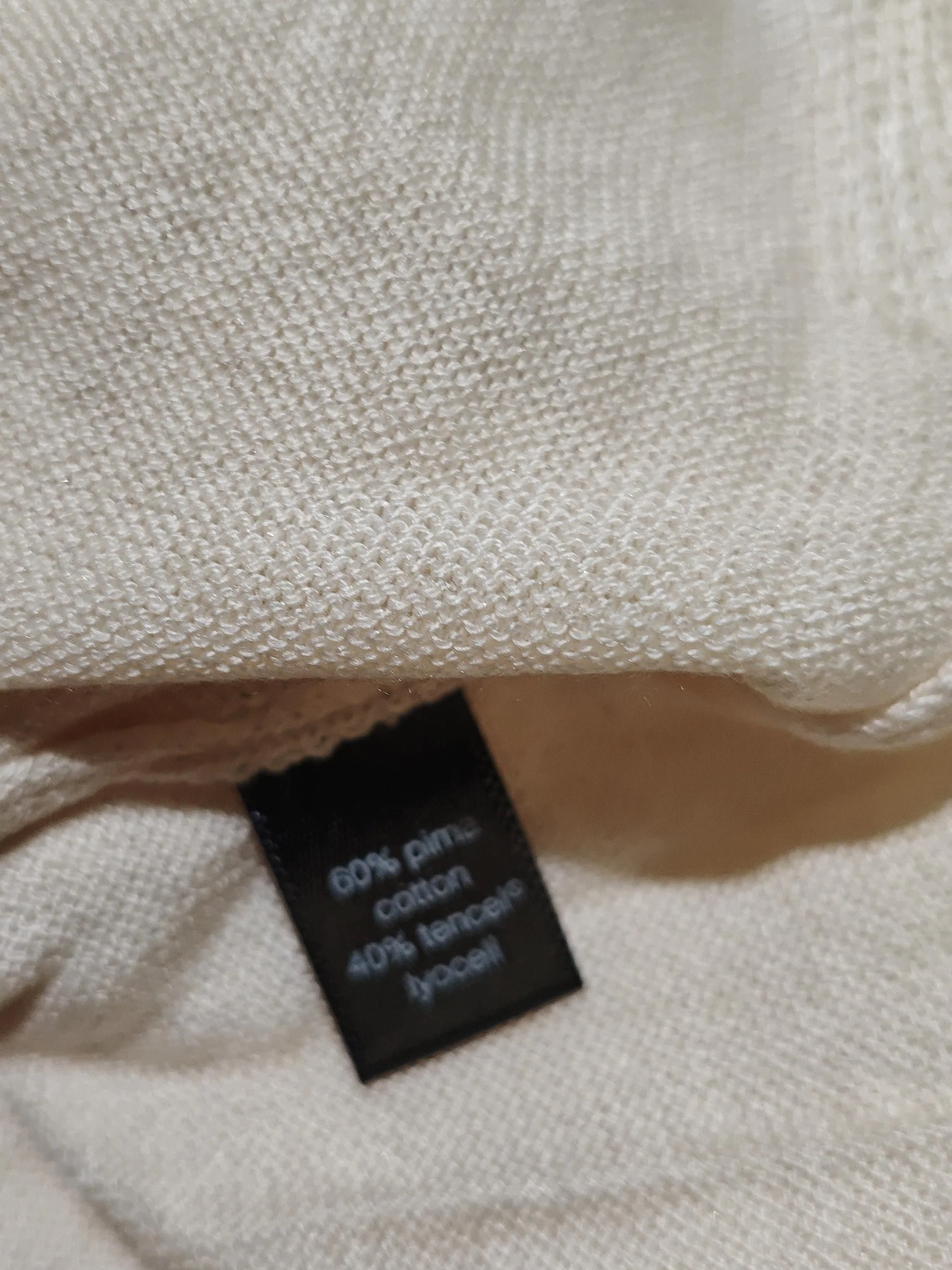 Peruvian Connection Women's Top XS Cream Cotton with Lyocell Modal Basic - Image 6