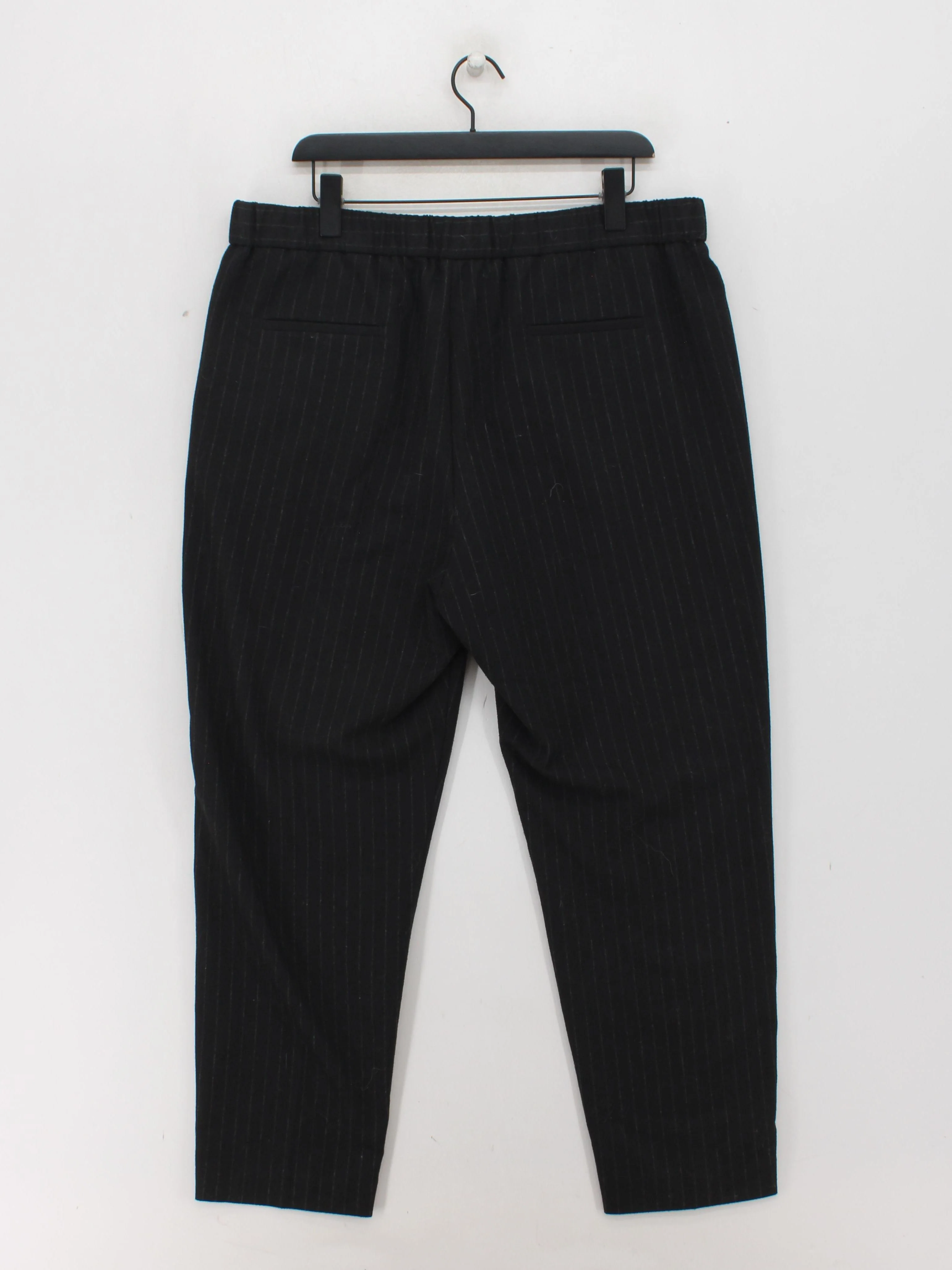 PESERICO Men's Trousers W 38 in Black Wool with Polyester, Viscose Chino - Image 2