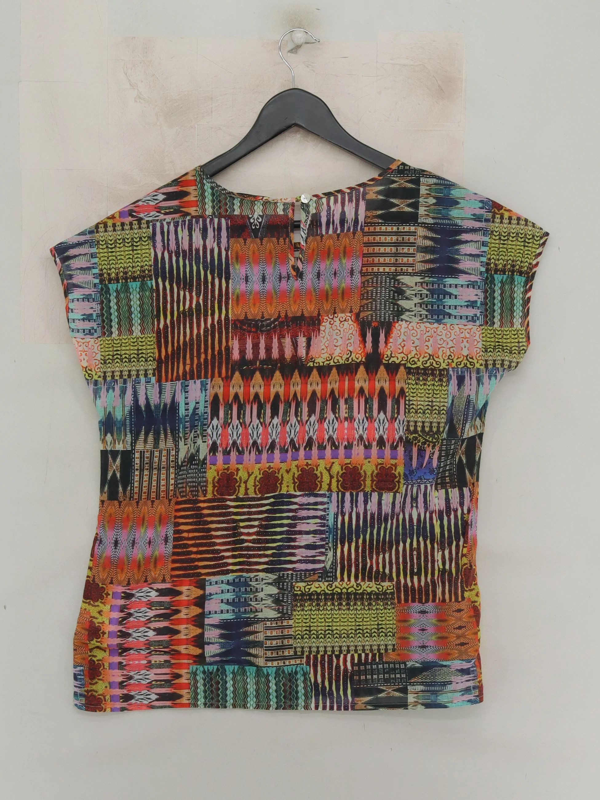 Peter Hahn Women's Top M Multi 100% Cotton Short Sleeve Round Neck Basic - Image 2