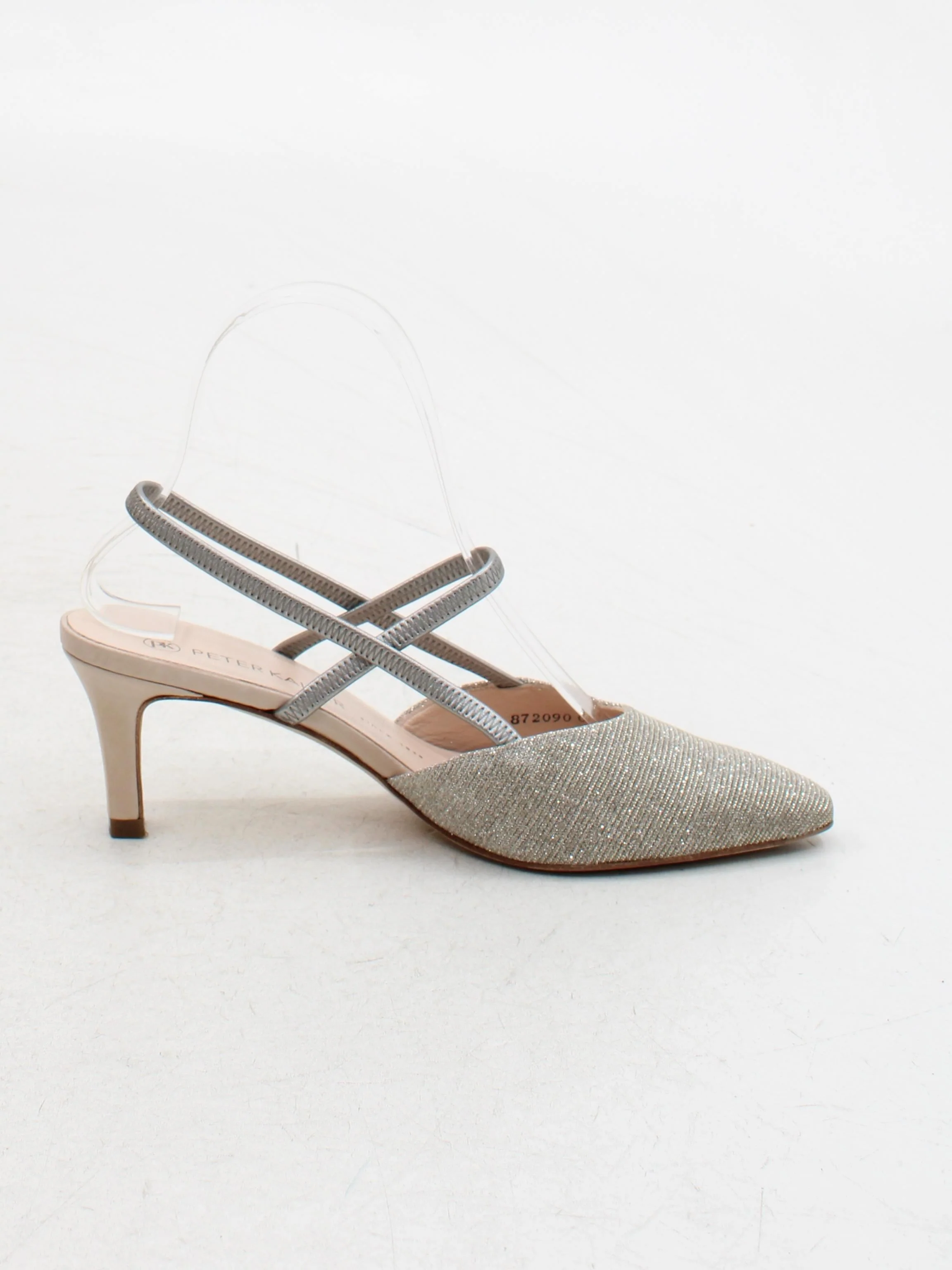 PETER KAISER Women's Heels UK 4.5 Silver 100% Leather Court - Image 5