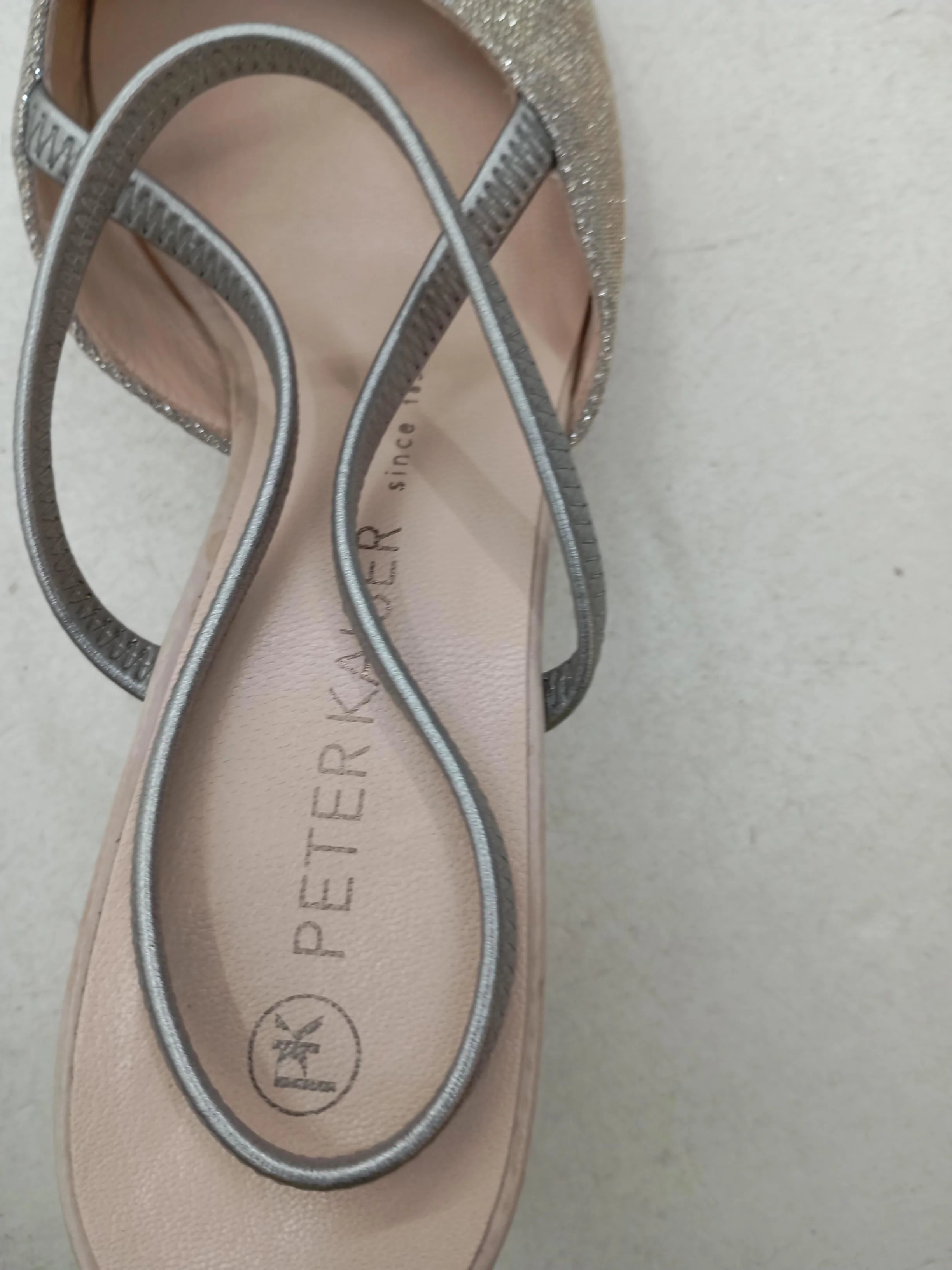PETER KAISER Women's Heels UK 4.5 Silver 100% Leather Court - Image 6