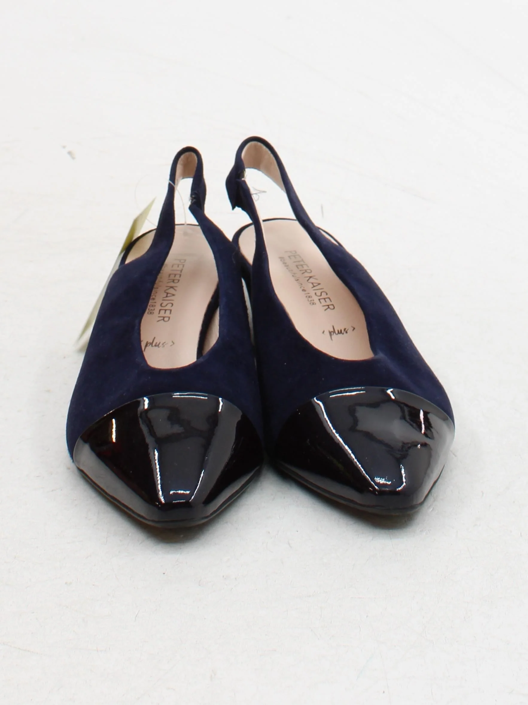 PETER KAISER Women's Heels UK 4 Blue Leather with Faux Leather Court - Image 2