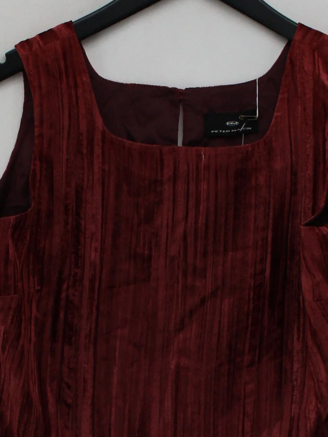 Peter Martin Women's Top UK 14 Red Acetate with Nylon Basic - Image 3