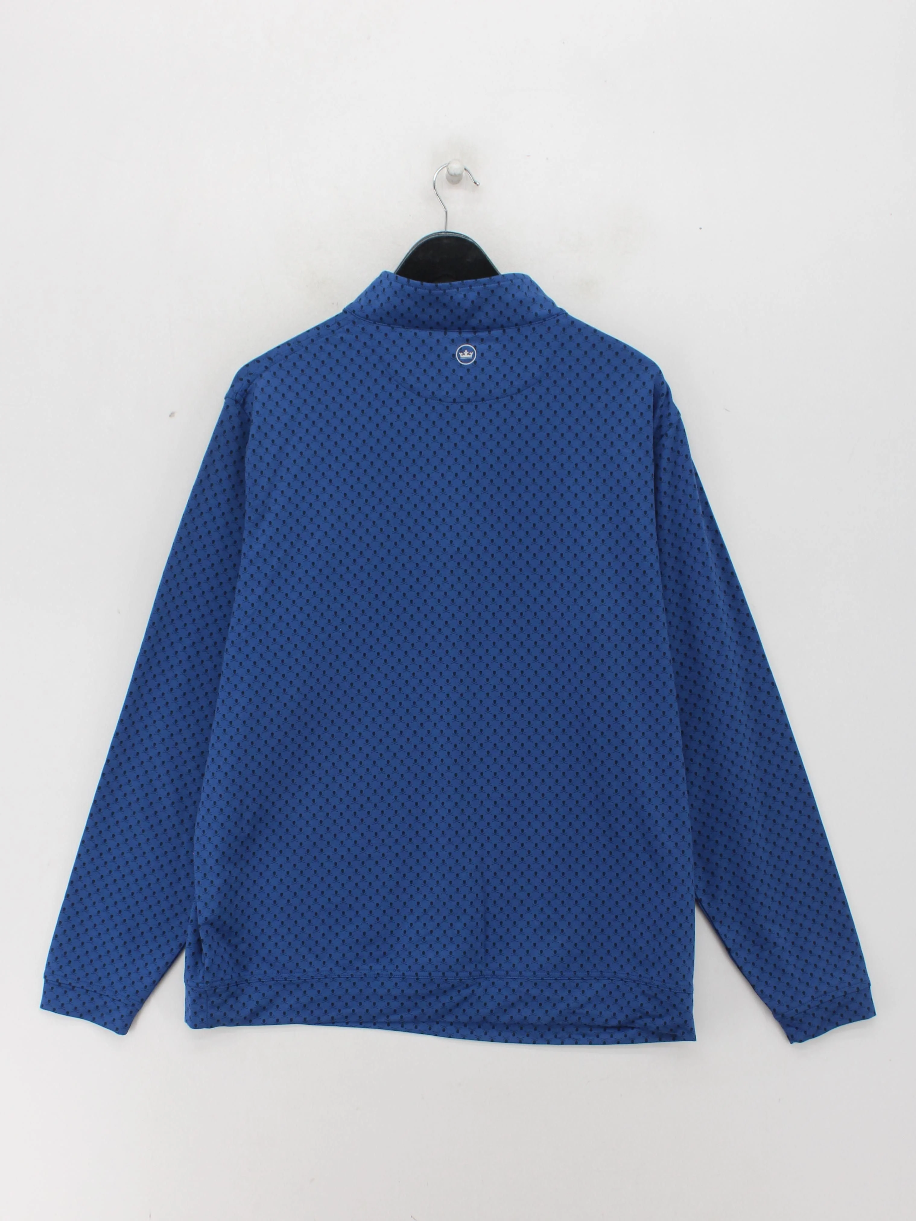 Peter Millar Men's Hoodie XL Blue Geometric Polyester with Spandex Pullover - Image 2
