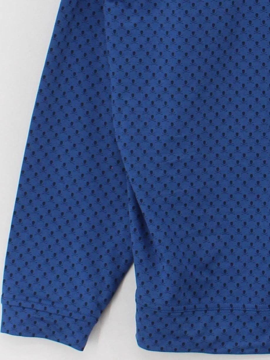 Peter Millar Men's Hoodie XL Blue Geometric Polyester with Spandex Pullover - Image 4